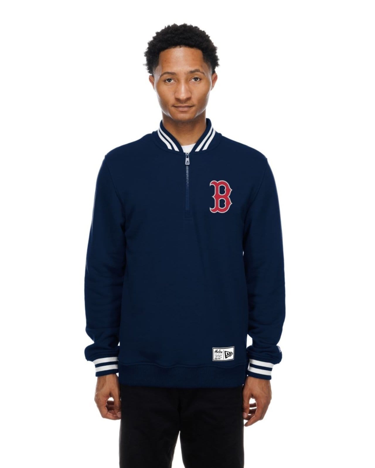 Moletom New Era Quarter Zip Boston Red Sox Marinho
