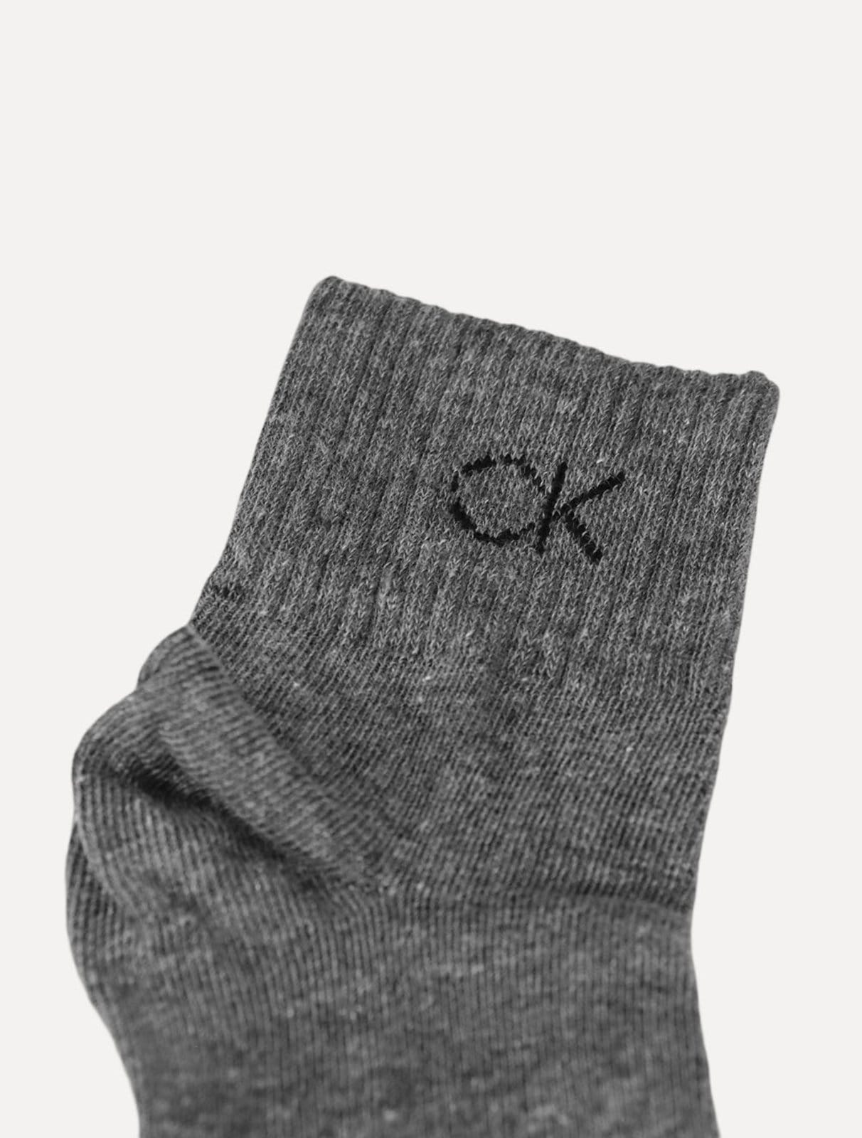 Meia Calvin Klein Esportiva Cano Médio CK Mescla 1UN - 2