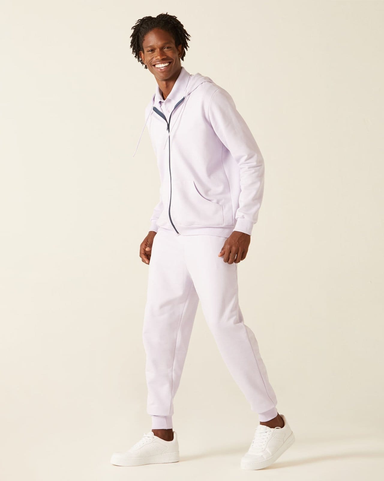 Vista principal Calça Básica Masculina Jogging Em Moletom Flanelado Malwee roxo