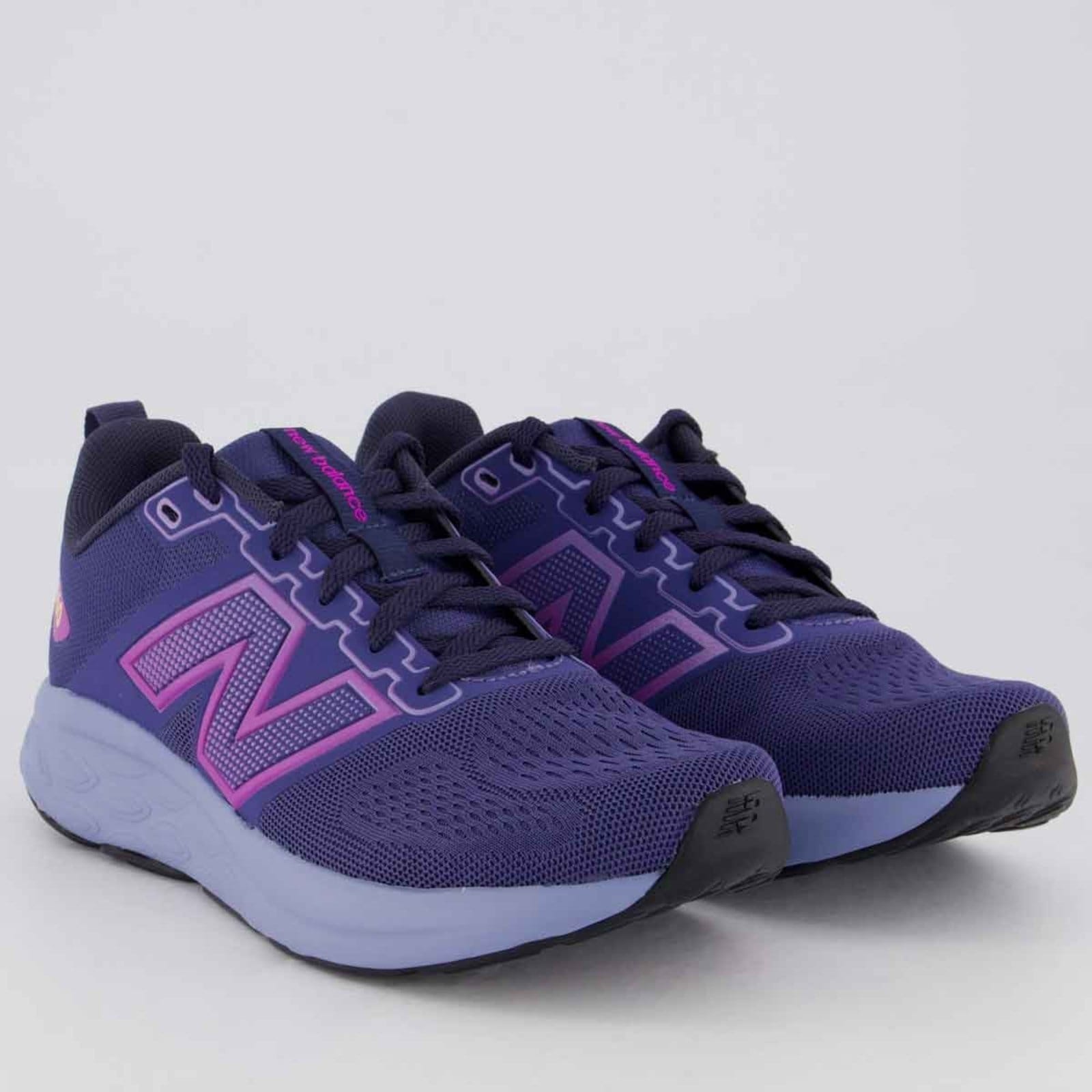 Vista 2 Tênis New Balance 460 V4 Feminino Marinho e Roxo New Balance azul marinho