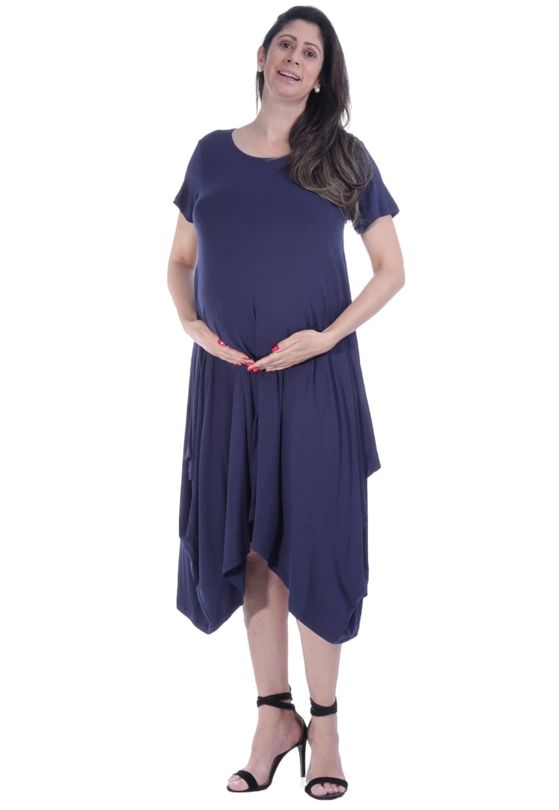 Vestido Midi Moda Gestante Amazonia Vital Malha