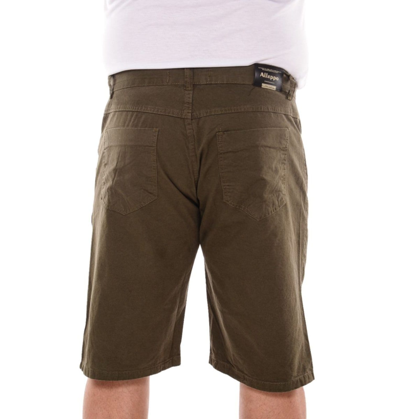 Vista 2 Bermuda Plus Size Escuro Masculina Alleppo Jeans verde