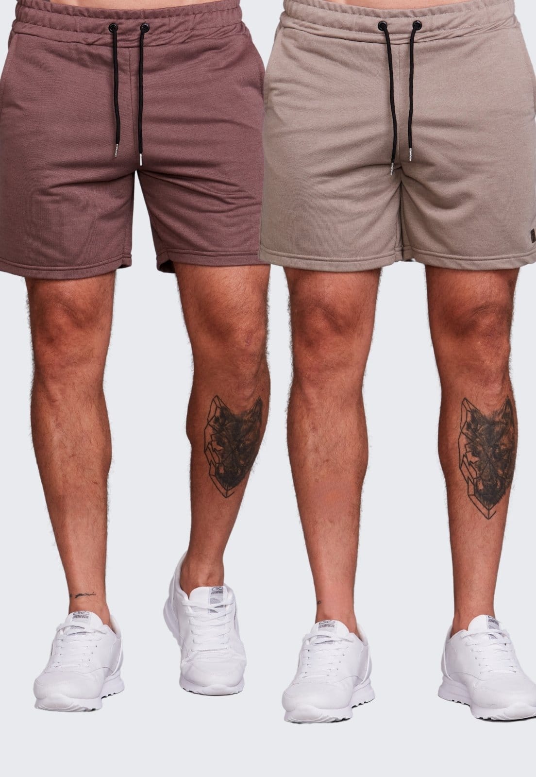 Kit 2 Shorts Moletinho Masculino Daze Modas Chumbo e