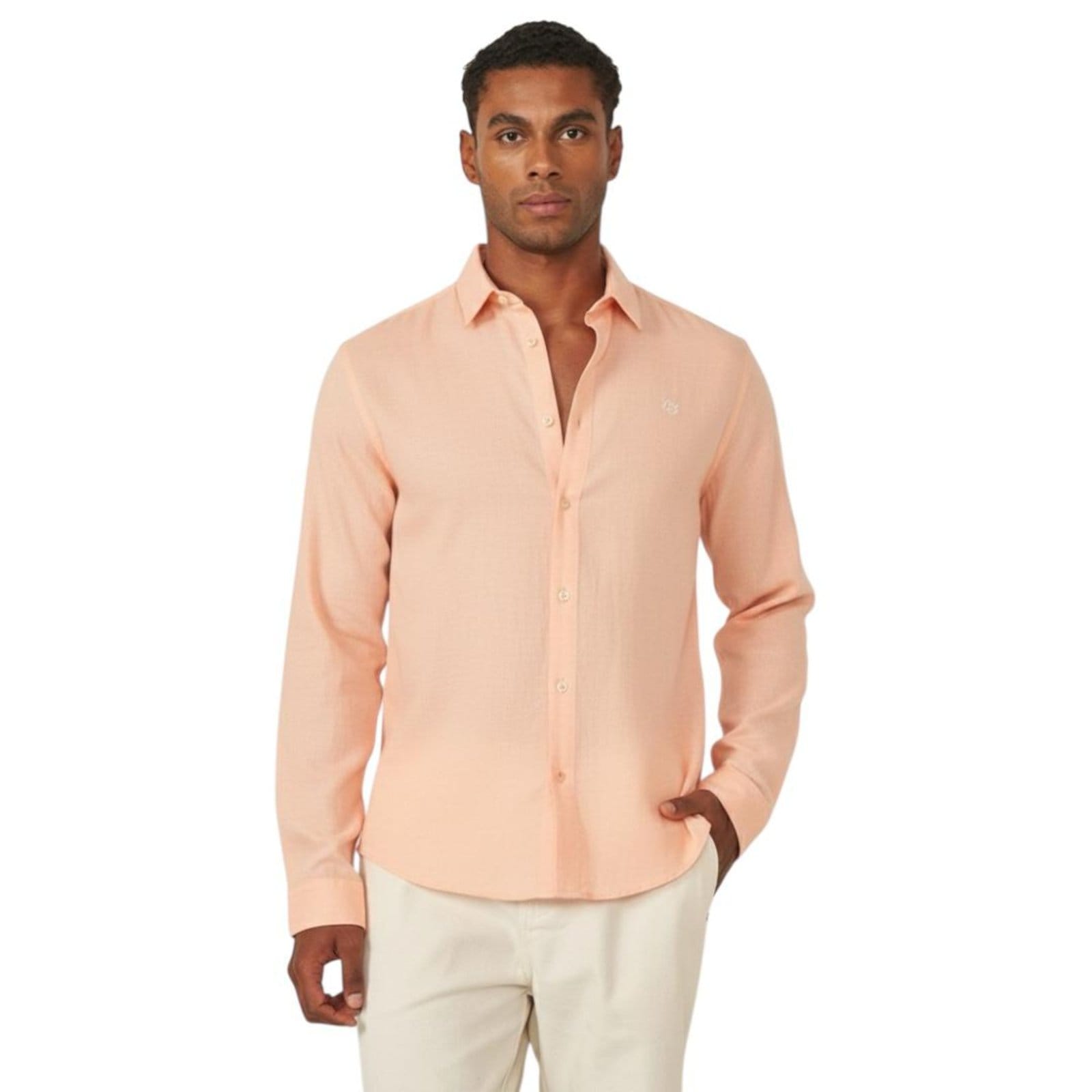 Vista principal Camisa Manga Longa Relax Viscose Colcci Quartz Colcci rosa
