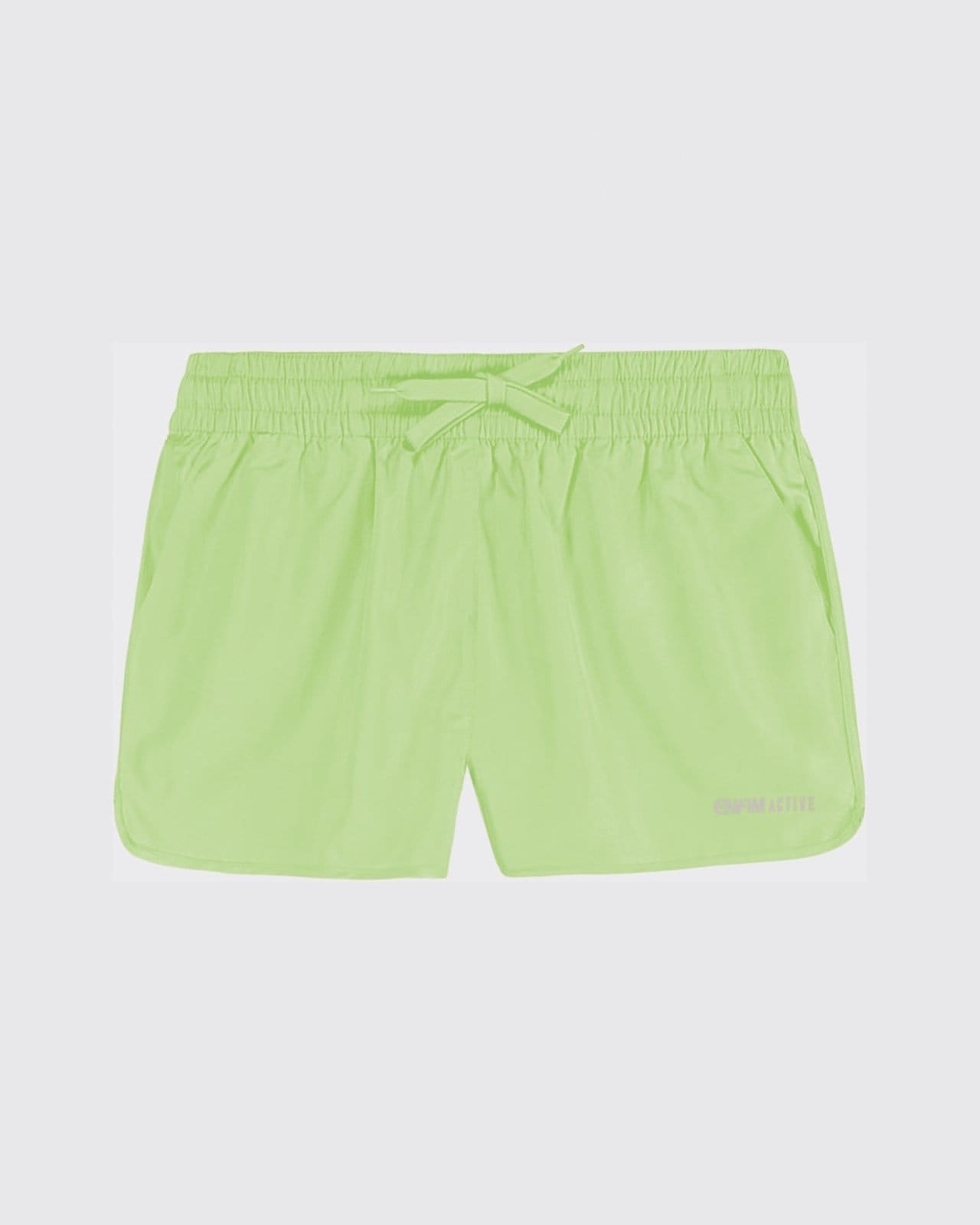 Shorts Feminino Barra Arredondada Em Tafetá - ENFIM