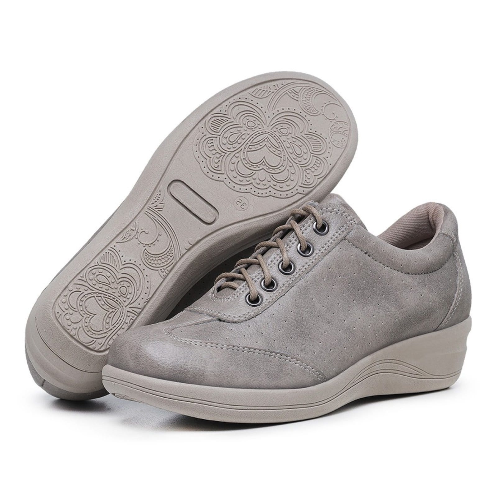 Tenis Ortopédico Conforto com Cadarço Feminino Marfim