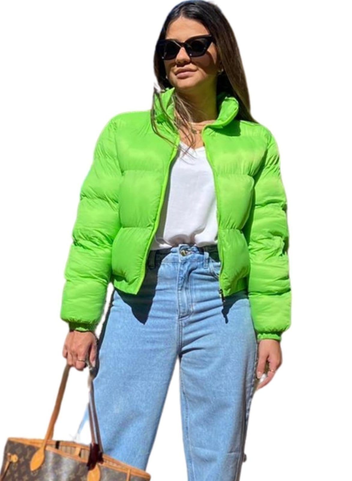 Jaqueta Bomber Cropped Paloma Color com Capuz Removível