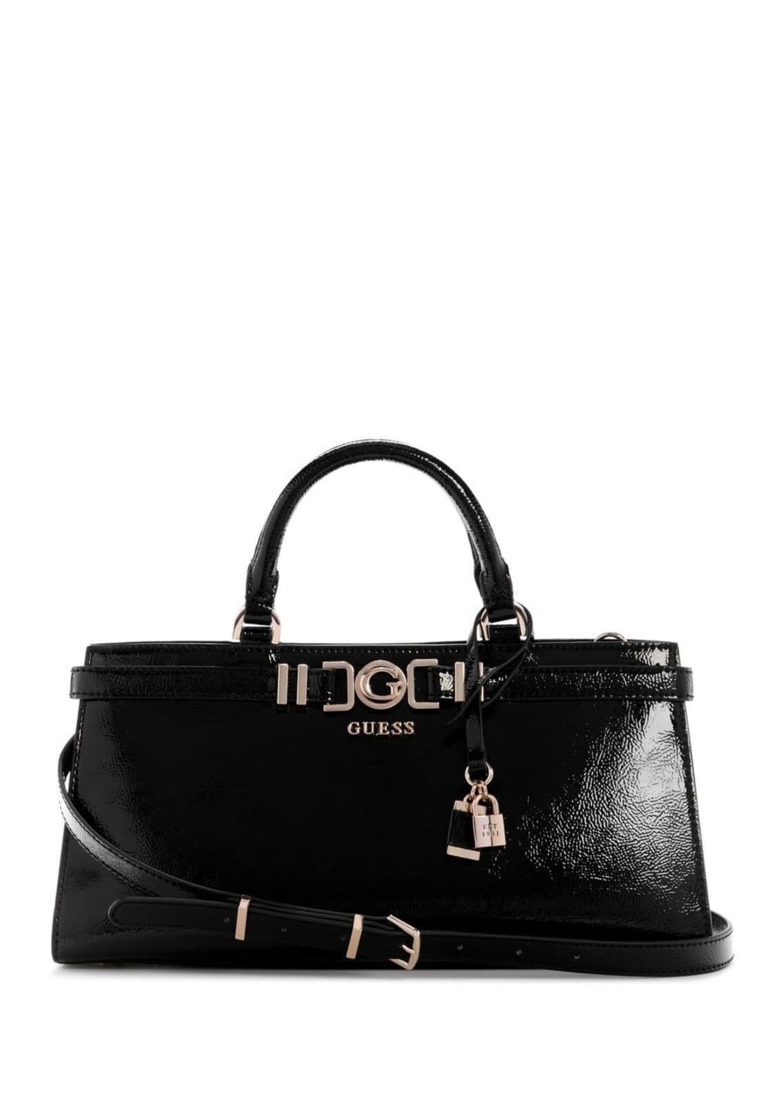 Vista principal Bolsa Guess Cirene Triple Comp Satchel Guess preto