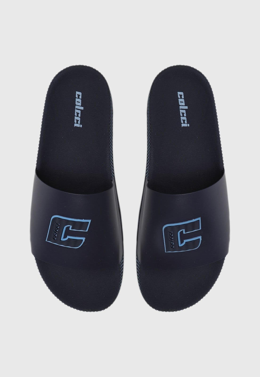 Chinelo Slide Colcci Logo Azul-Marinho