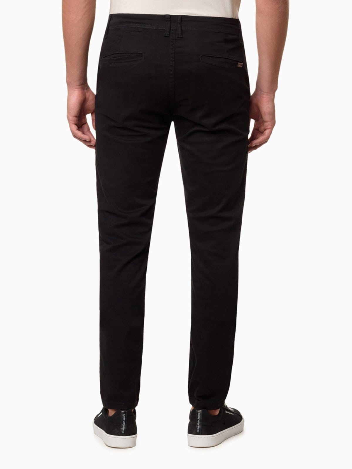 Vista 2 Calça Masculina Sarja Chino Skinny Calvin Klein Jeans Calvin Klein Jeans preto