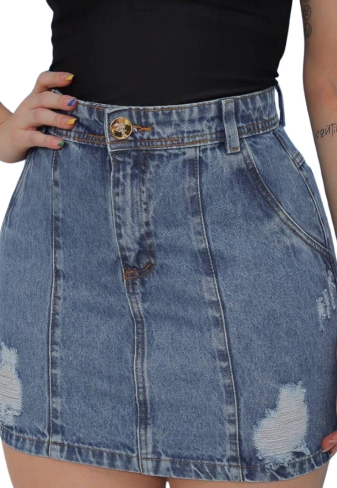 Saia Marmorizada Fashion com Toque Devorê Elegante