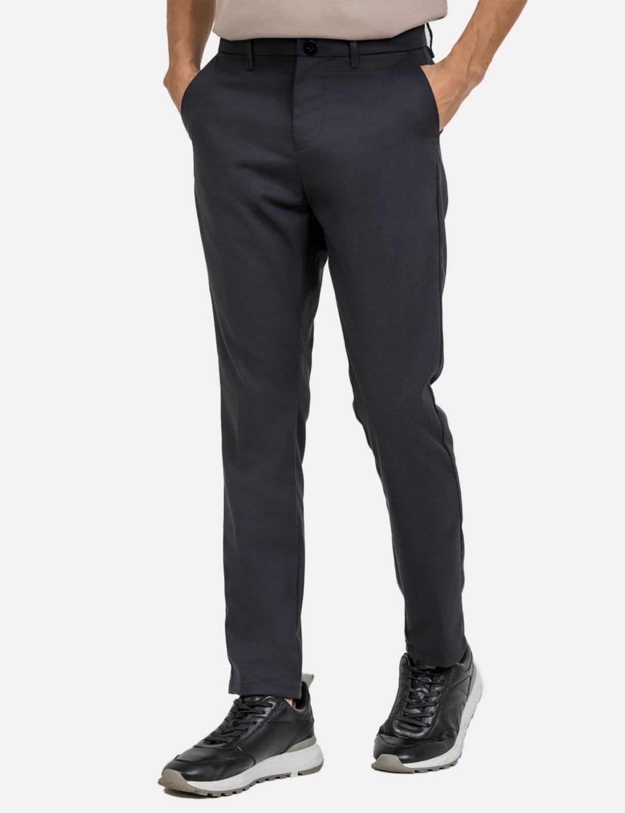 Vista 2 Calça K&J Black Masculina Slim Cropped Grafite King E Joe grafite black