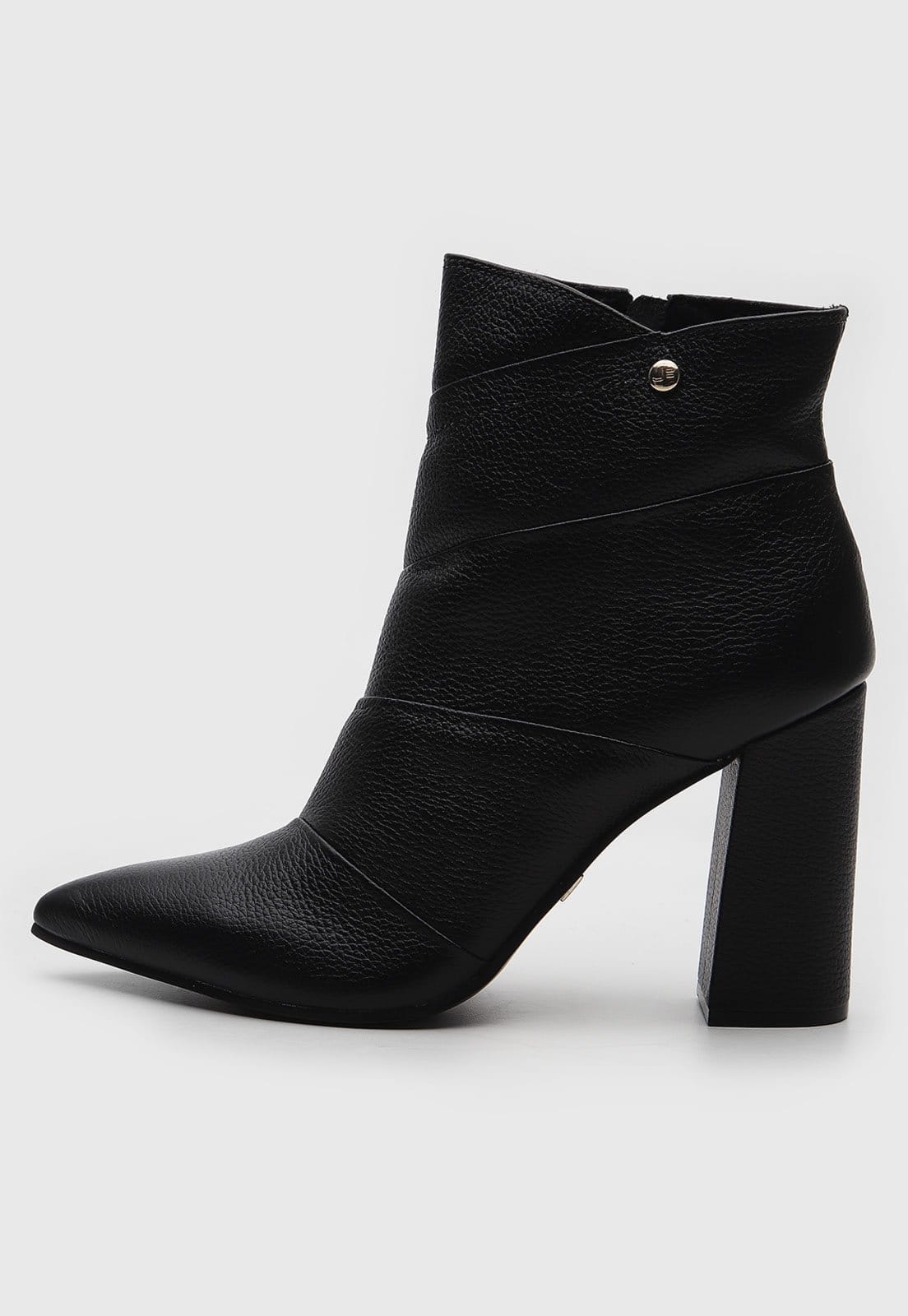 Vista principal Bota Jorge Bischoff de Couro Recortes Preta Jorge Bischoff preto