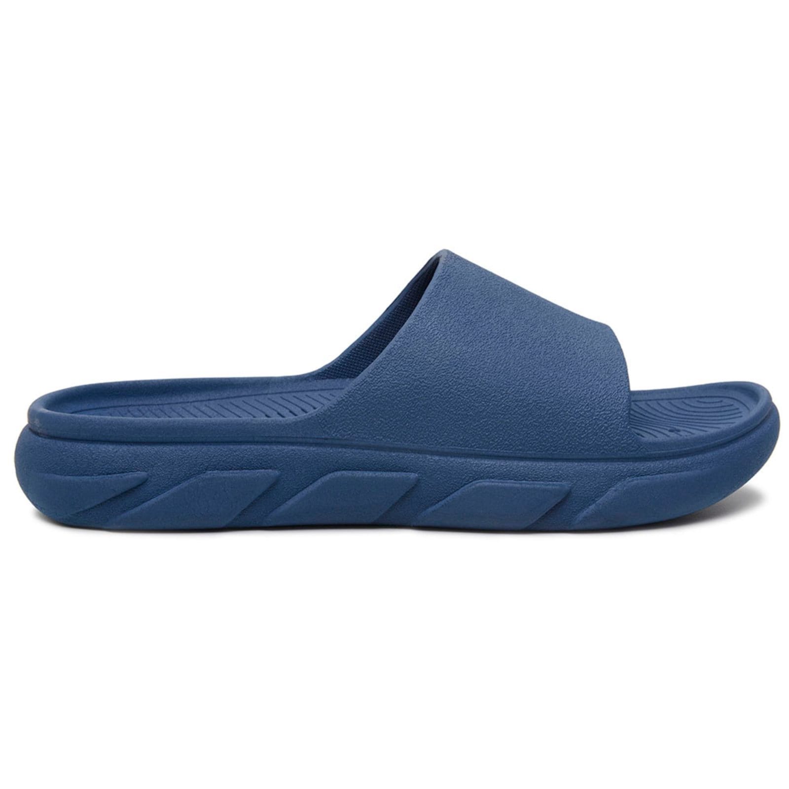 Vista 2 Chinelo Masculino Anna Andrade Slide Casual Nuvem Calce Fácil Antiderrapante Anna Andrade azul marinho