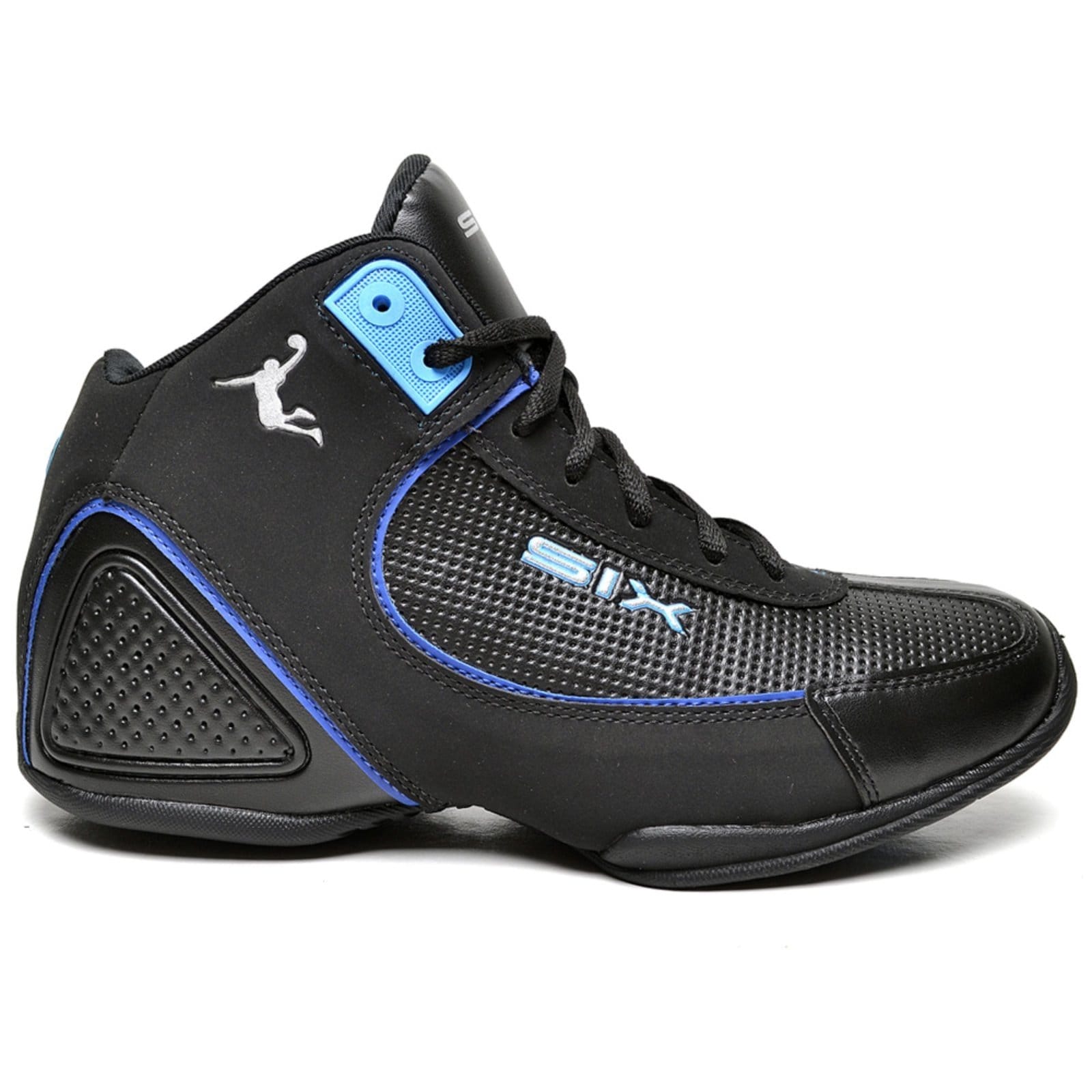 Vista 2 Tênis Basquete Masculino Charge Six Street Preto Six Street azul/preto azul