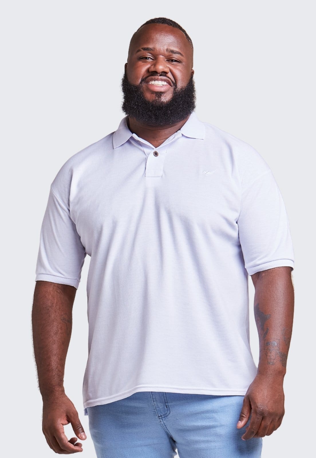 Vista 2 Kit 3 Camisa Polo Masculina Algodão Plus Size Daze Modas e Daze Modas branco/preto/vinho
