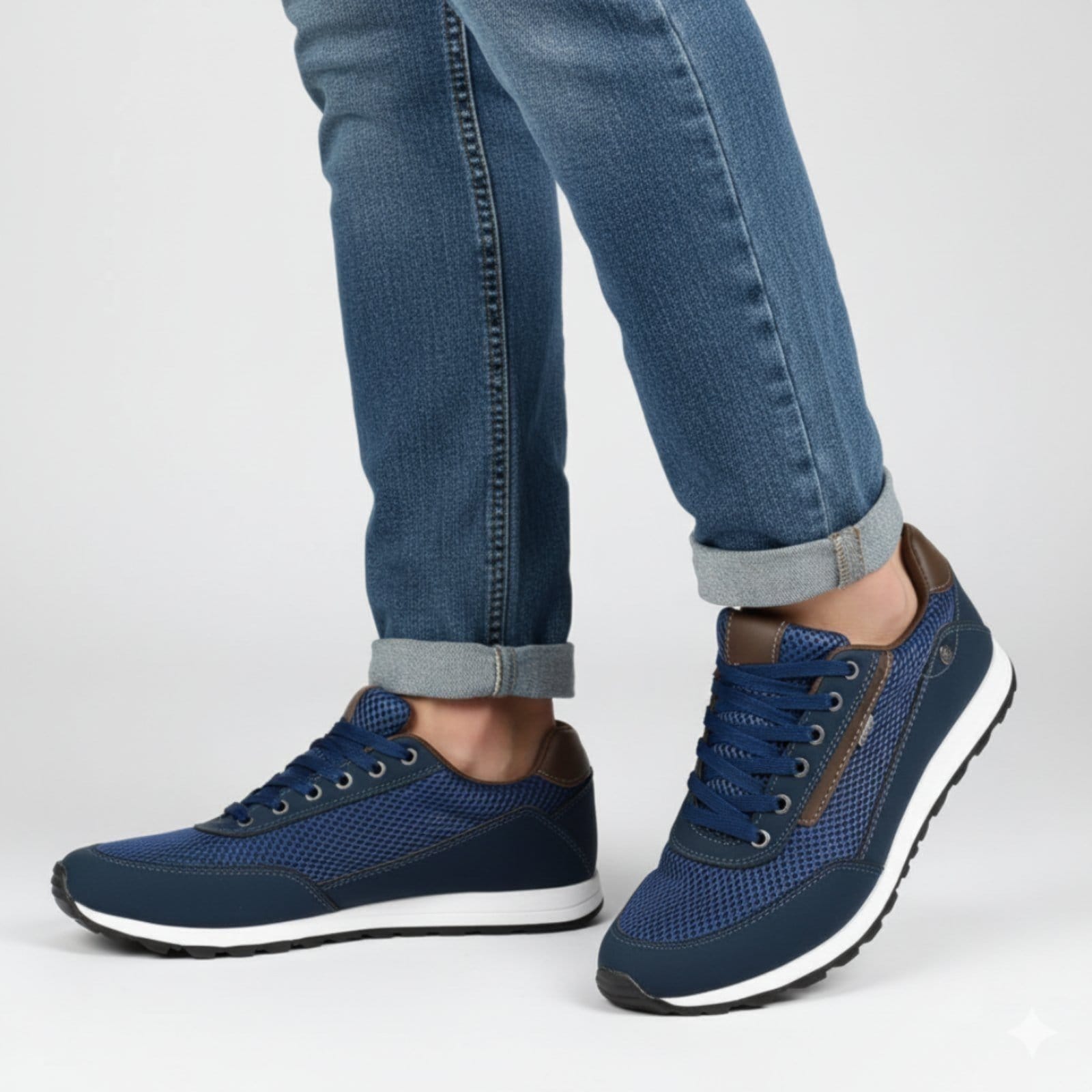 Vista 2 Tênis Masculino Sapatênis Sneaker Casual Sapatofran Jogging Versátil Marinho Sapatofran azul marinho
