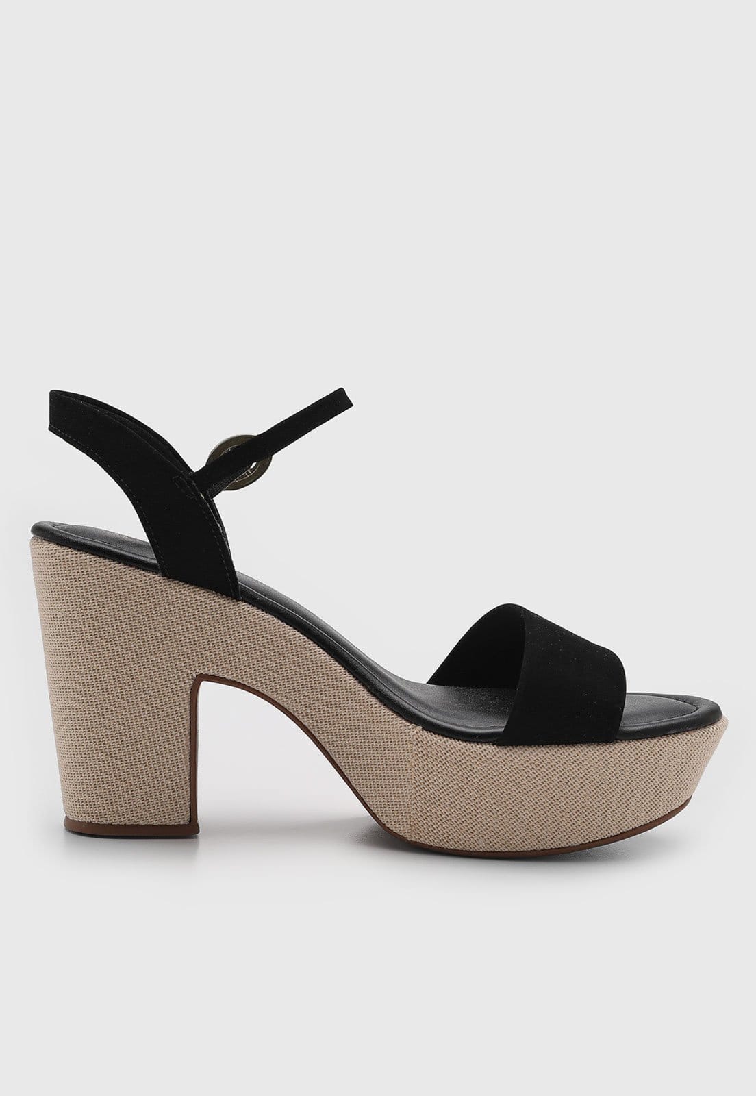 Vista 2 Sandália Alta Feminino cê Salto Bloco Preta BEBECÊ preto