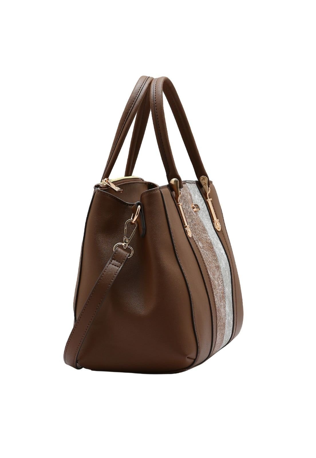 Vista 2 Bolsa Feminina Chenson Mix De Texturas 3485268 Chenson bege