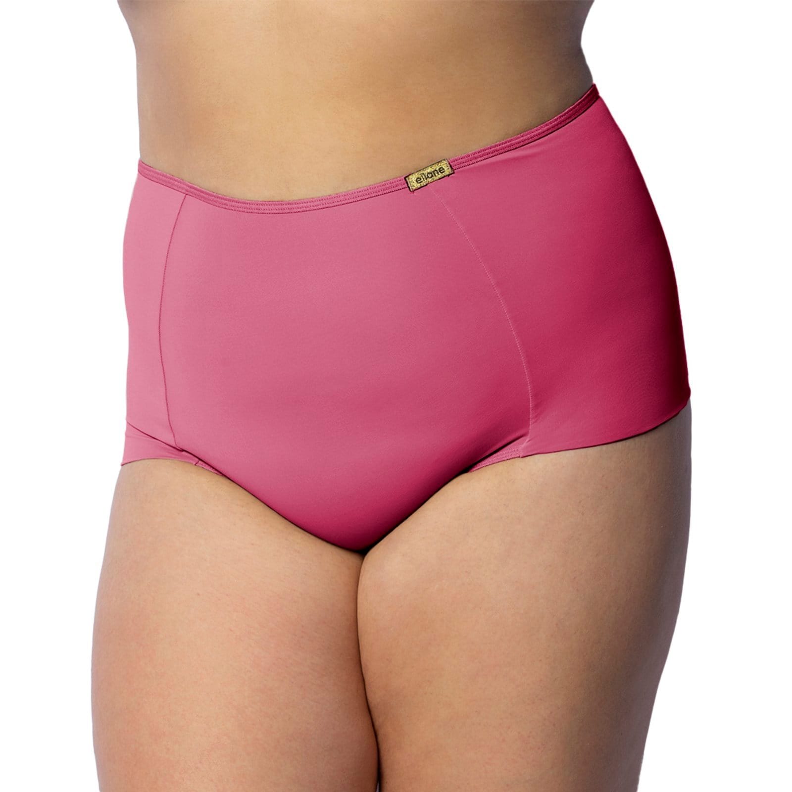 Calçola Culote Gabi Lingerie Plus Size Perfeita Gravidez Cintura Alta Poliamida Moda Íntima Magenta