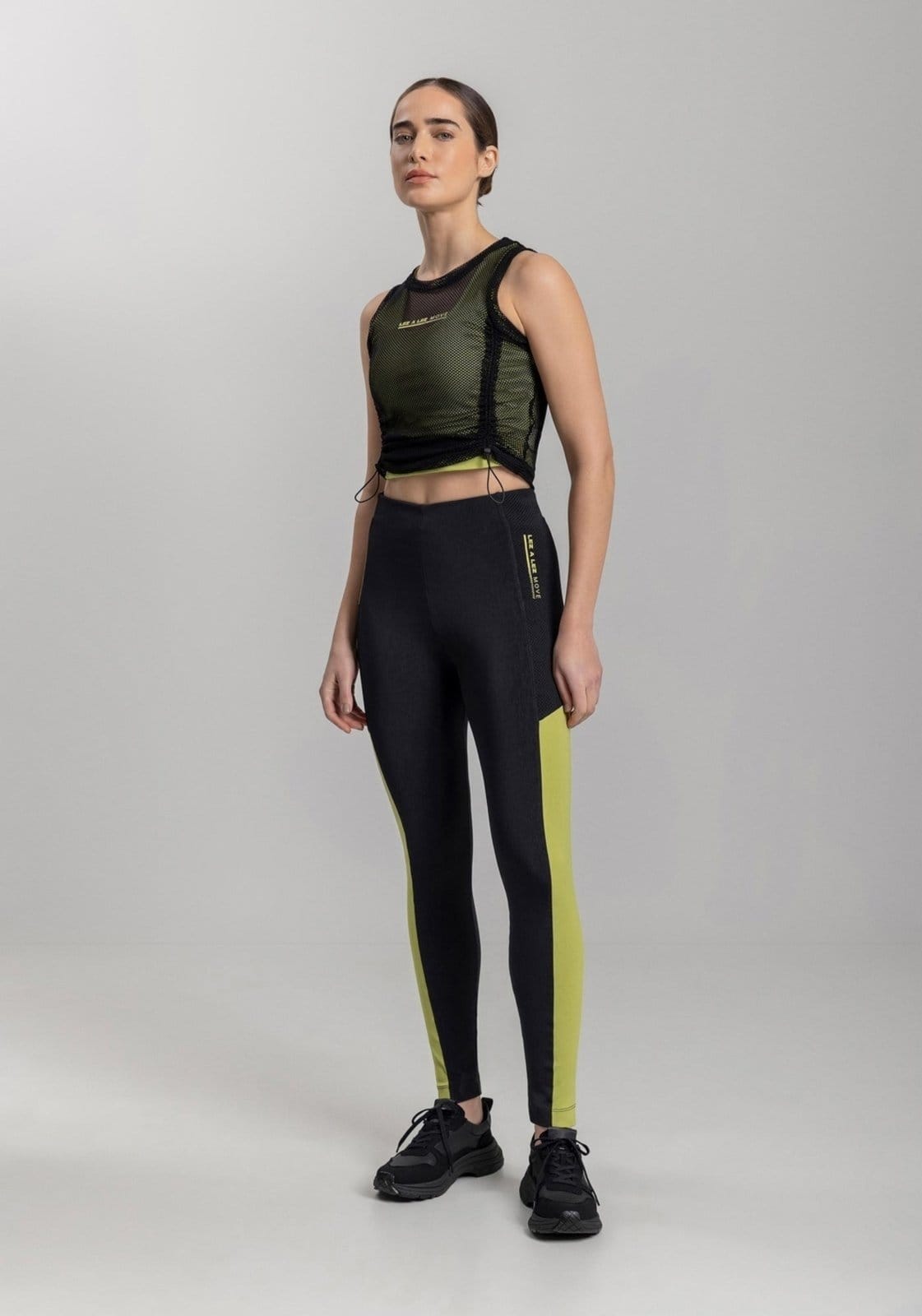 Vista principal Calça Legging De Cintura Alta Com Recortes Laterais Move Lez a Lez poás