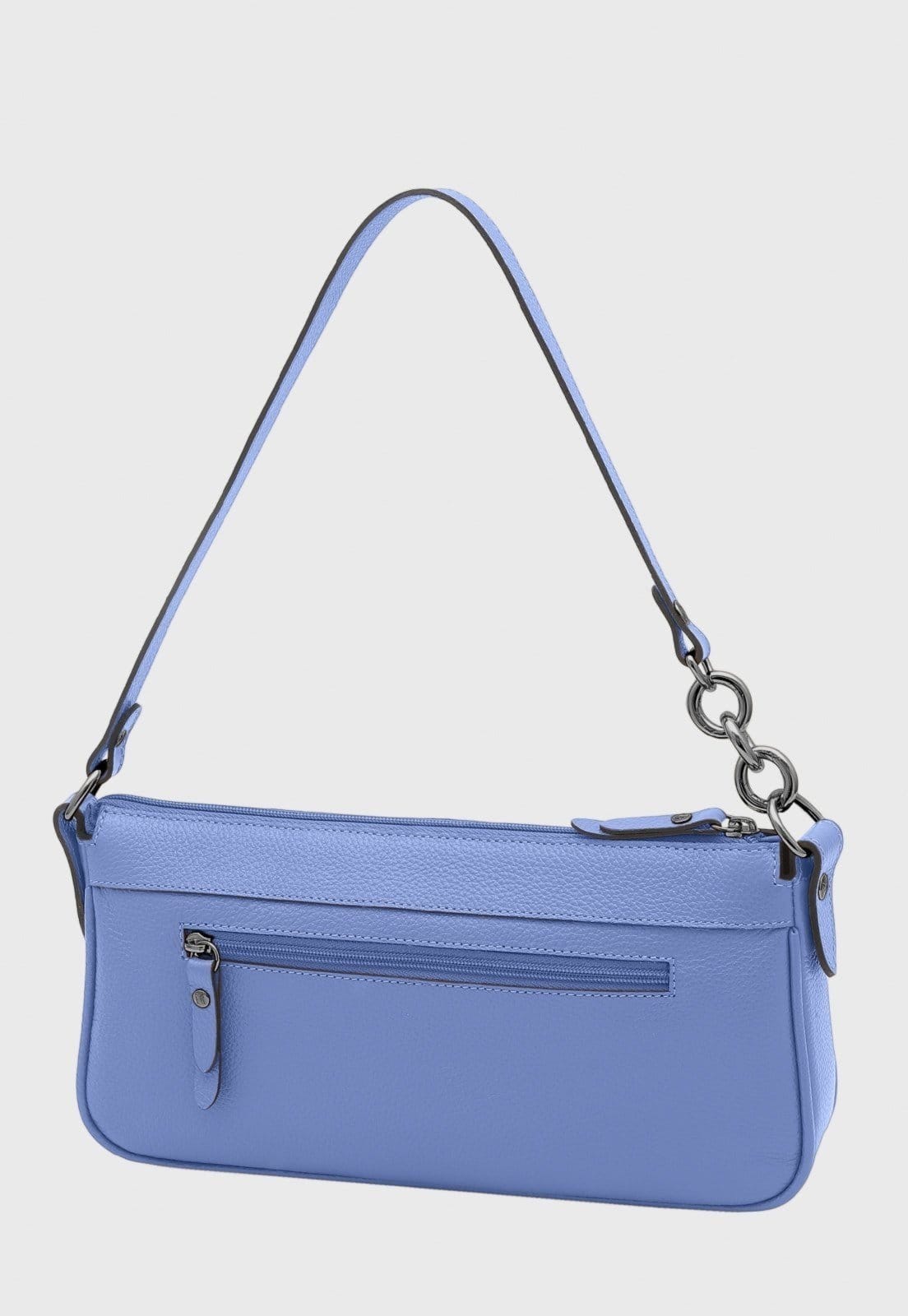 Vista 2 Bolsa Shoulder Couro Mariart Parintins Ciano Mariart azul