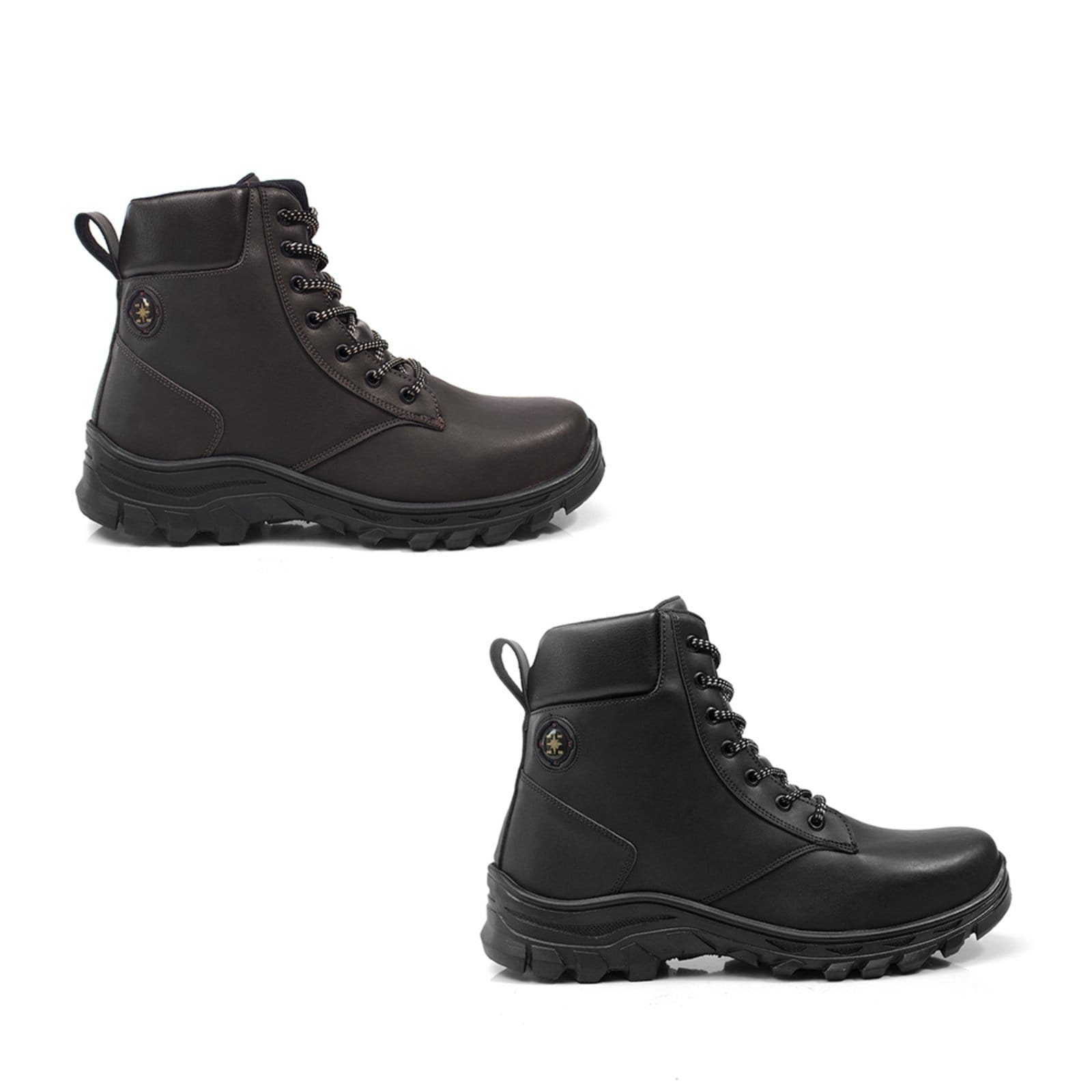Vista principal Kit 2 Pares de Bota Masculina Bredeni Adventure Canyon Preto/Marrom BREDENI multicolorido