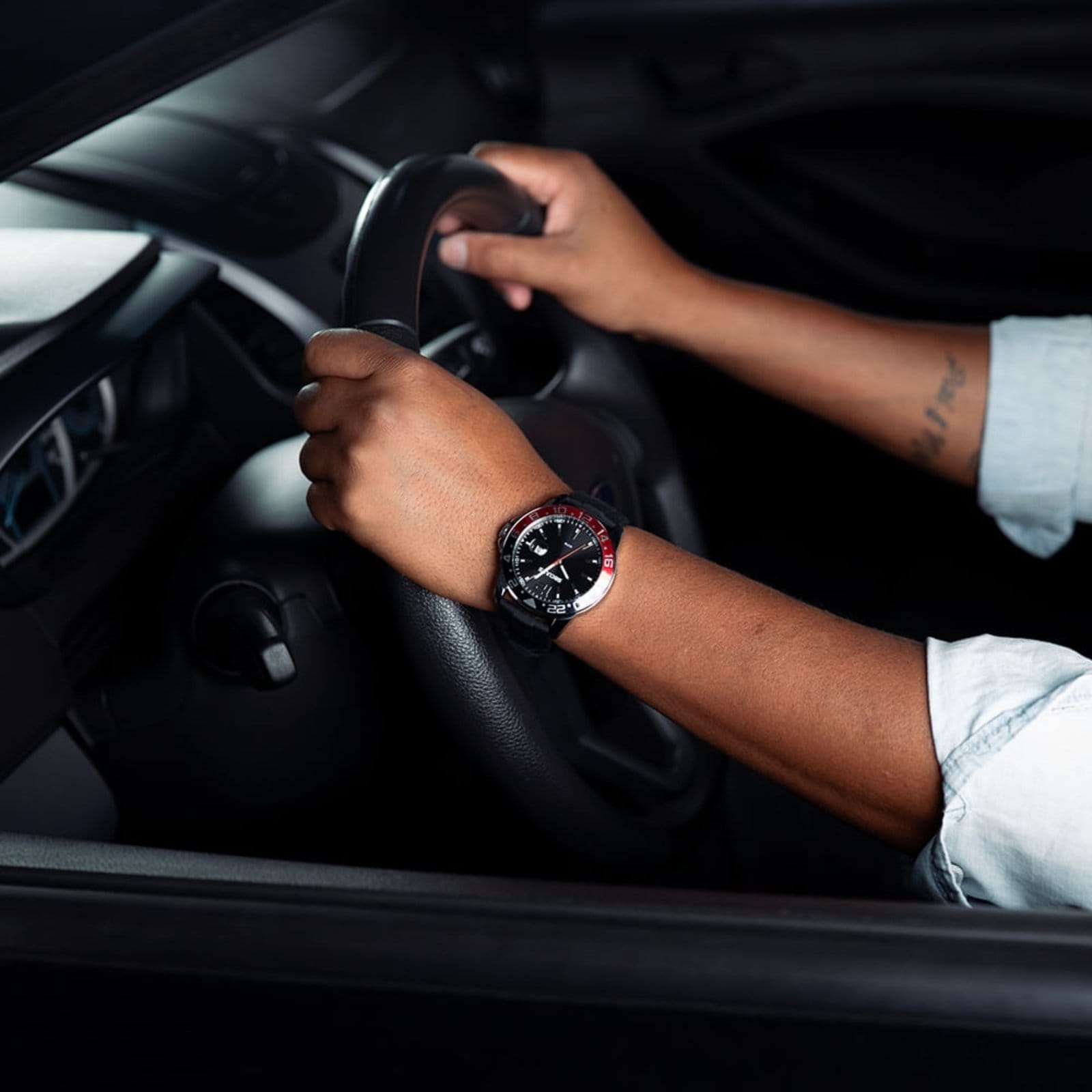 Vista 2 Relógio Masculino Esportivo Silicone Prata Seculus preto