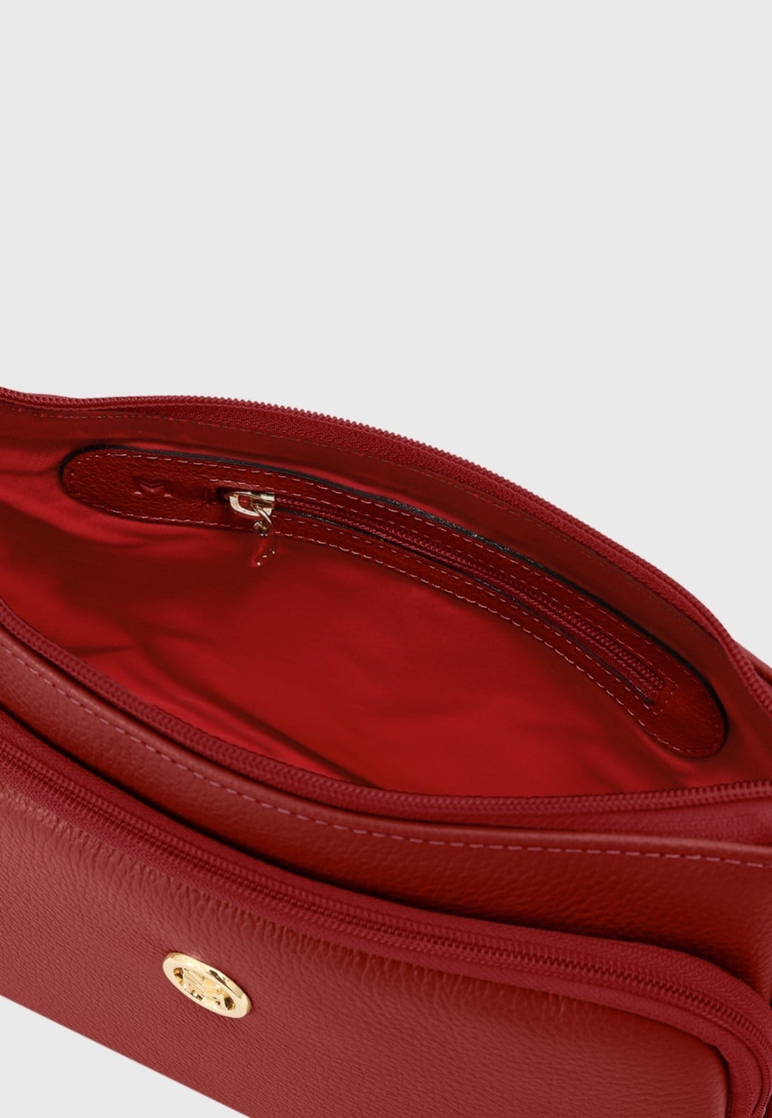 Vista 2 Bolsa Transversal Couro Mariart Rosalina Cereja Mariart vermelho