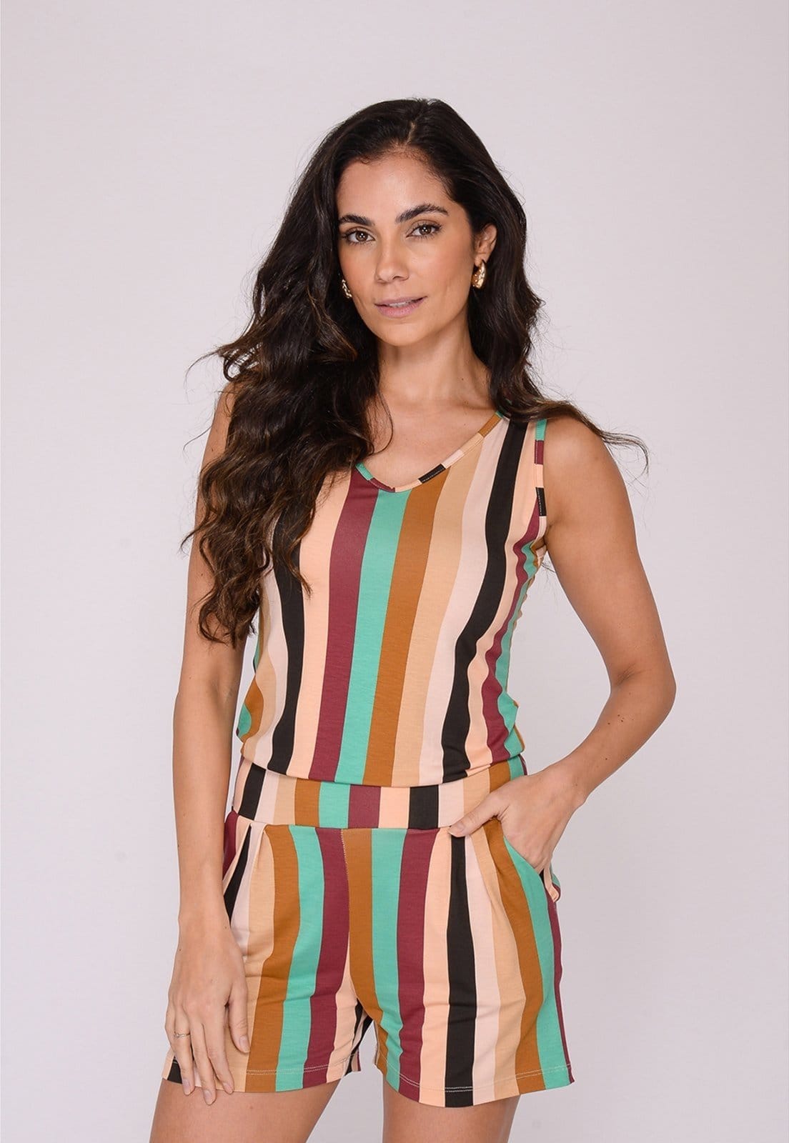 Macaquinho Alças Largas Bolsos B'Bonnie Dulce