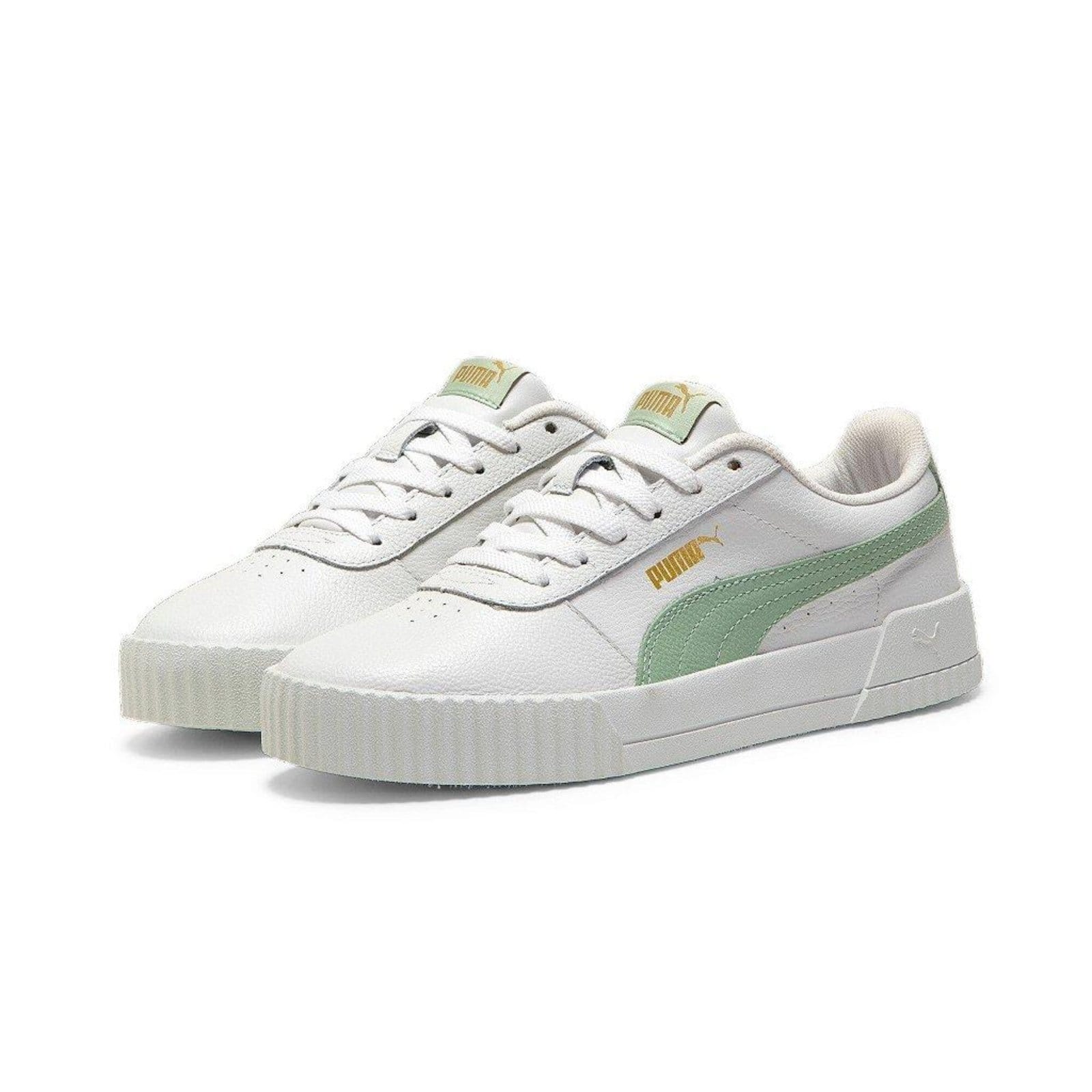 Vista 2 Tênis Puma Carina L BDP White/White/Fresh Mint Puma branco white