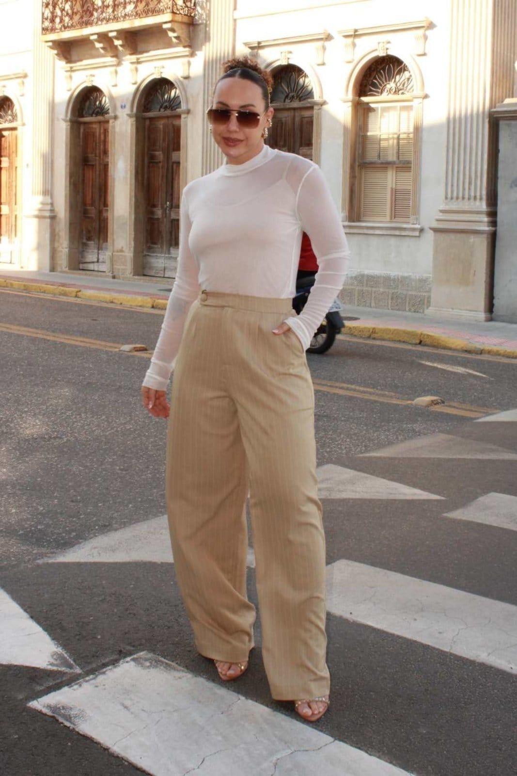 Calça Vanibele Risca de Giz