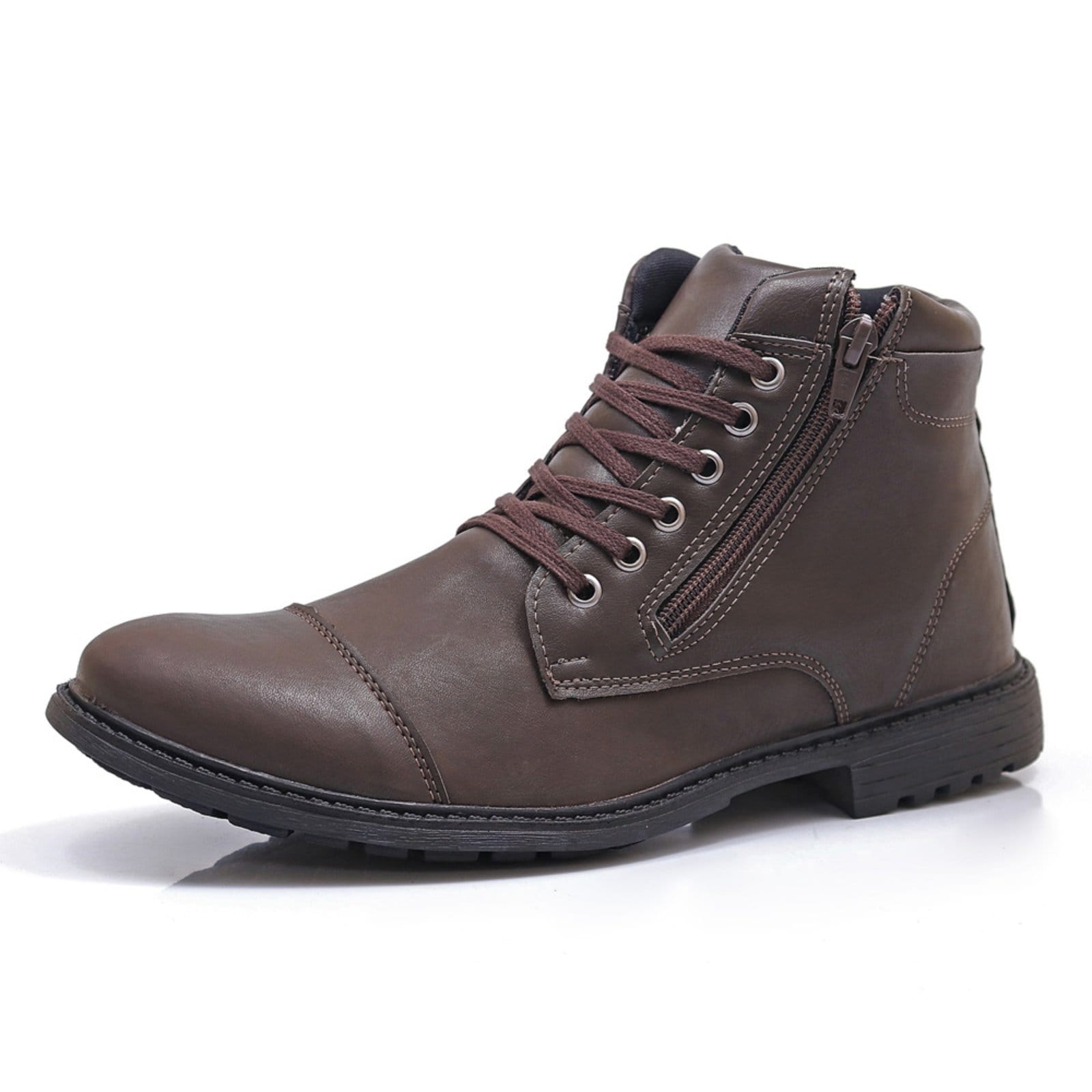 Vista 2 2 Pares Bota Masculina Bredeni com Zíper Capital Preto/Marrom BREDENI multicolorido