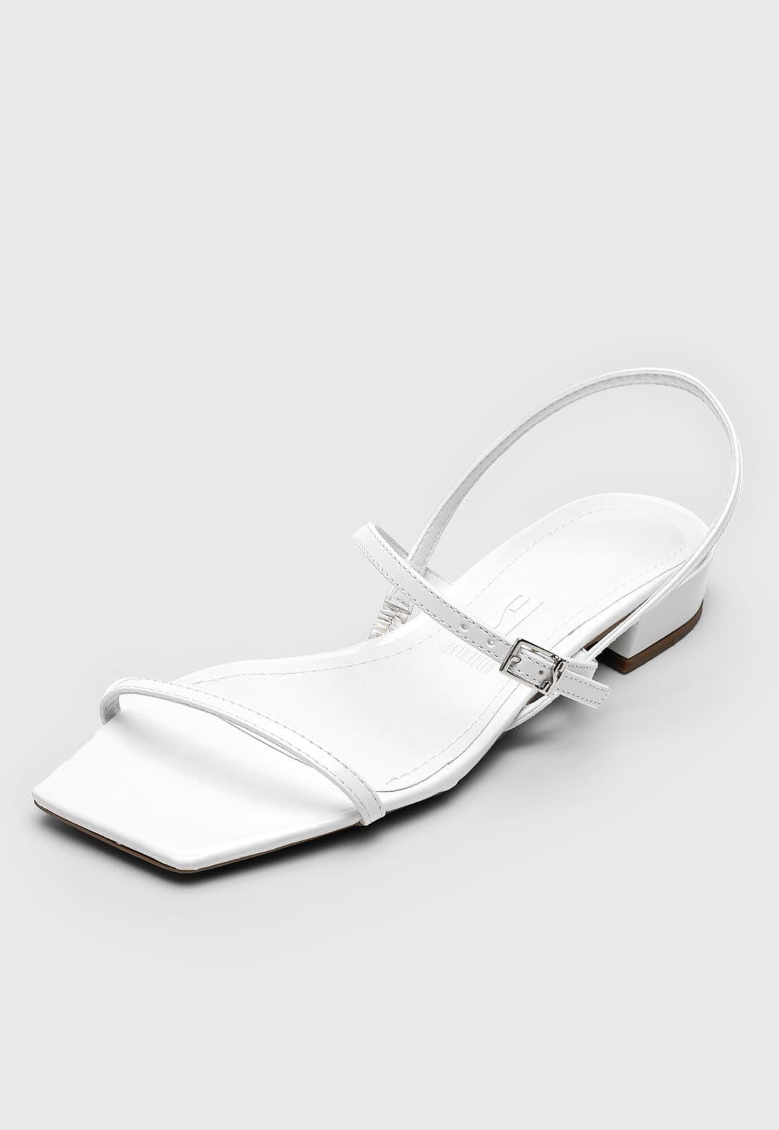 Vista 2 Rasteira Santa Lolla Fivela Branca Santa Lolla branco