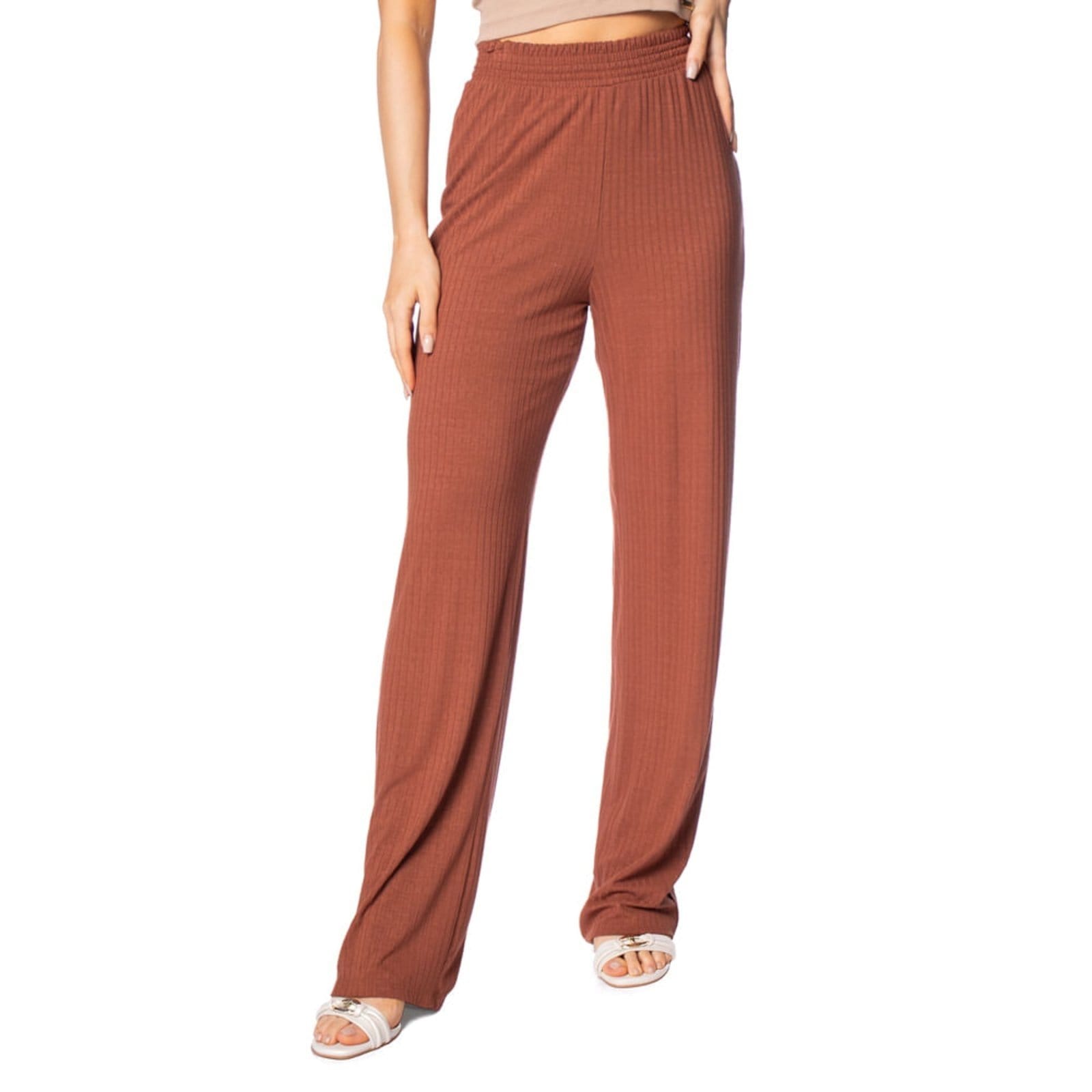 Calça Feminina Cativa Canelada Reta