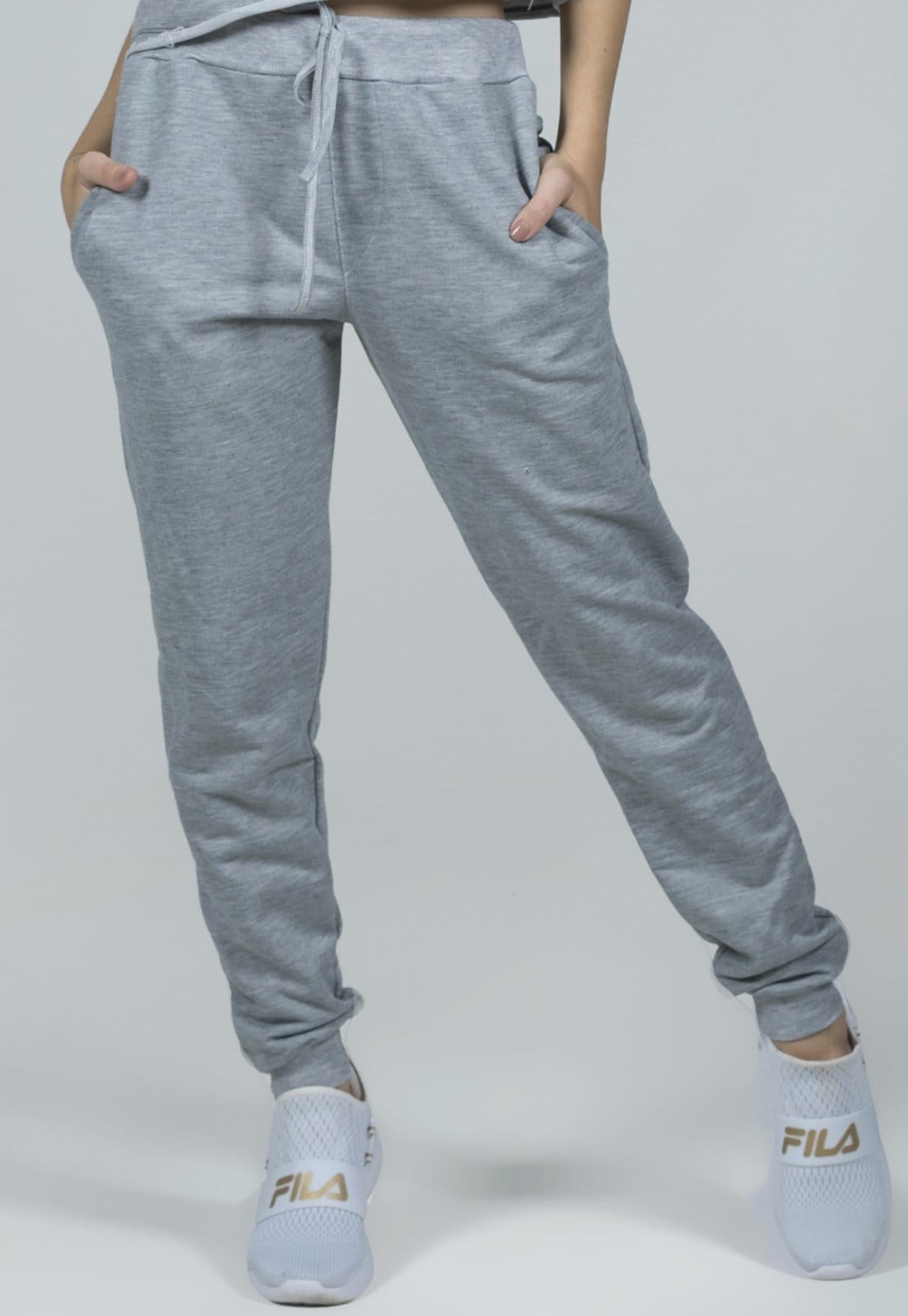 Calça Feminina Vekyo Moletinho Jogger Boslo Casual