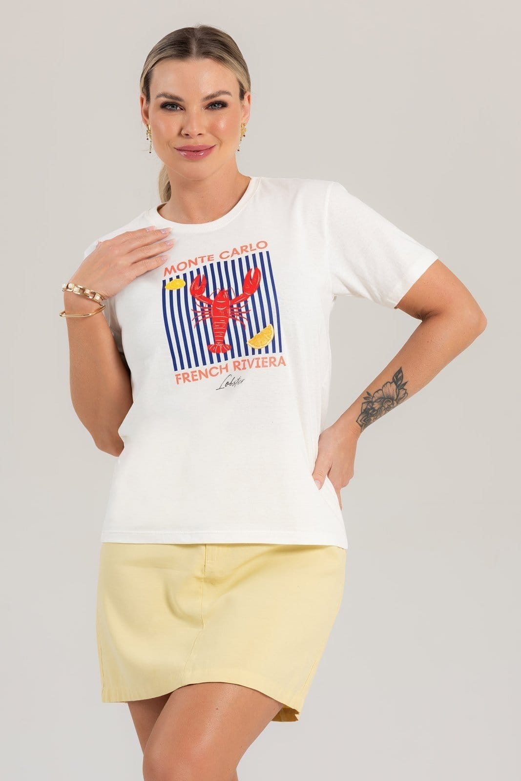 Blusa Feminina Cianitas Off Estampa Monte Carlo