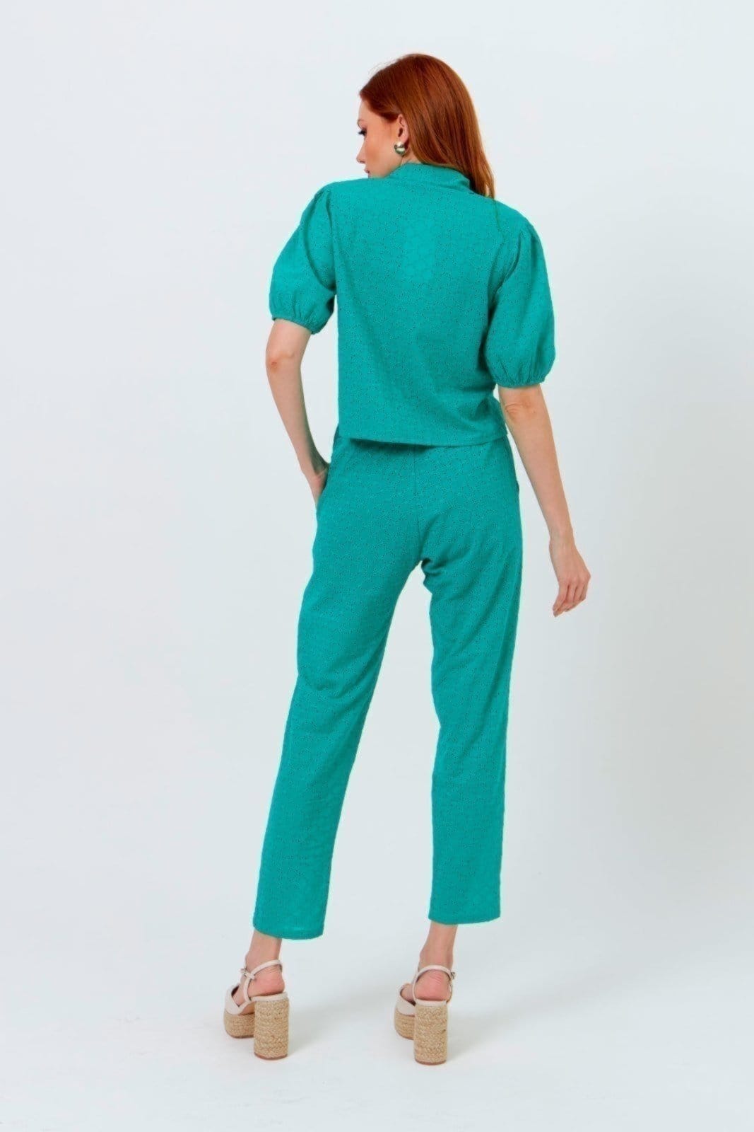 Vista 2 Calça Vanibele Laise Vanibele verde