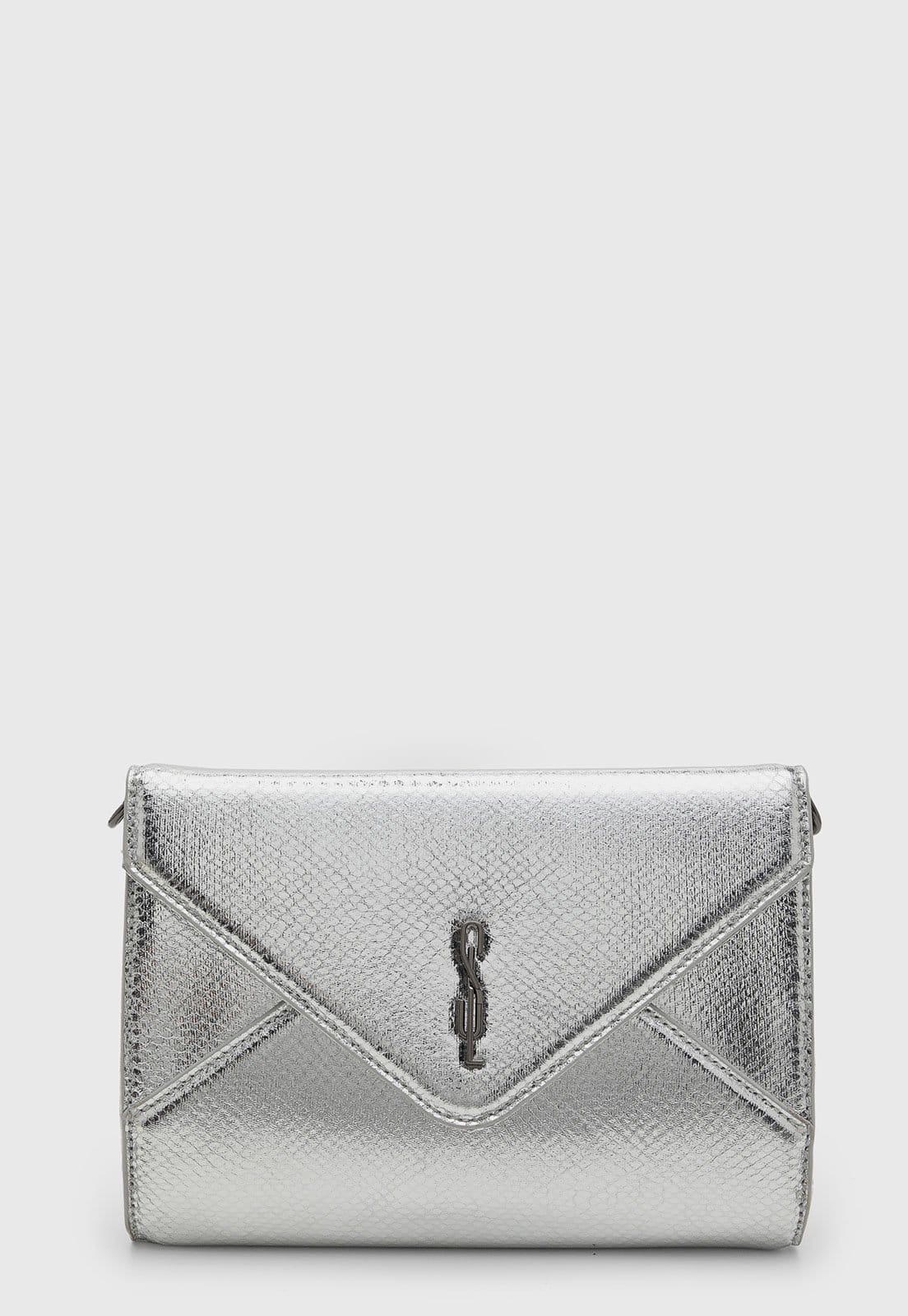 Vista principal Bolsa Feminina Santa Lolla Geométrica Santa Lolla prata