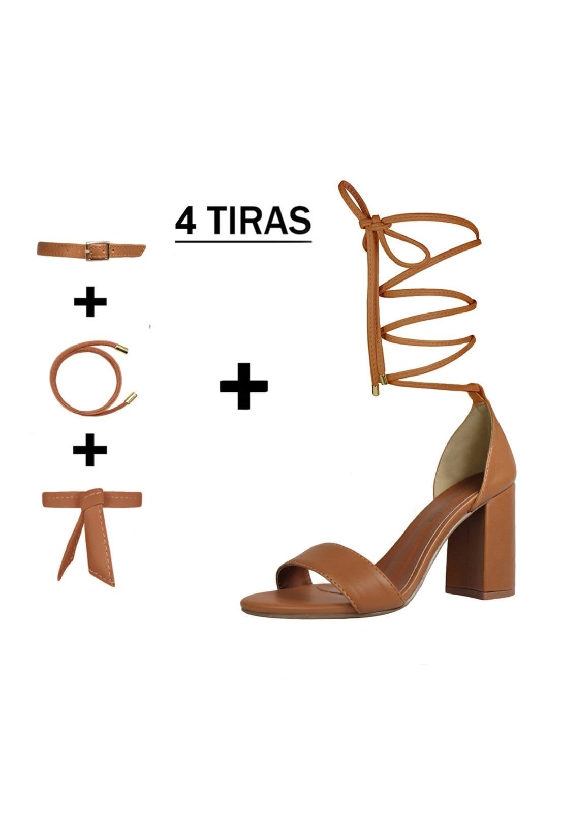 Sandália Troca Tira Salto Alto Grosso Luiza Sobreira Mod. 2064-2