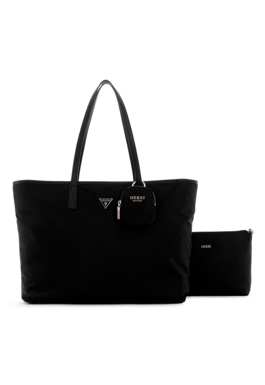 Vista 2 Bolsa Eco Gemma Large Tech Guess Tote Guess preto