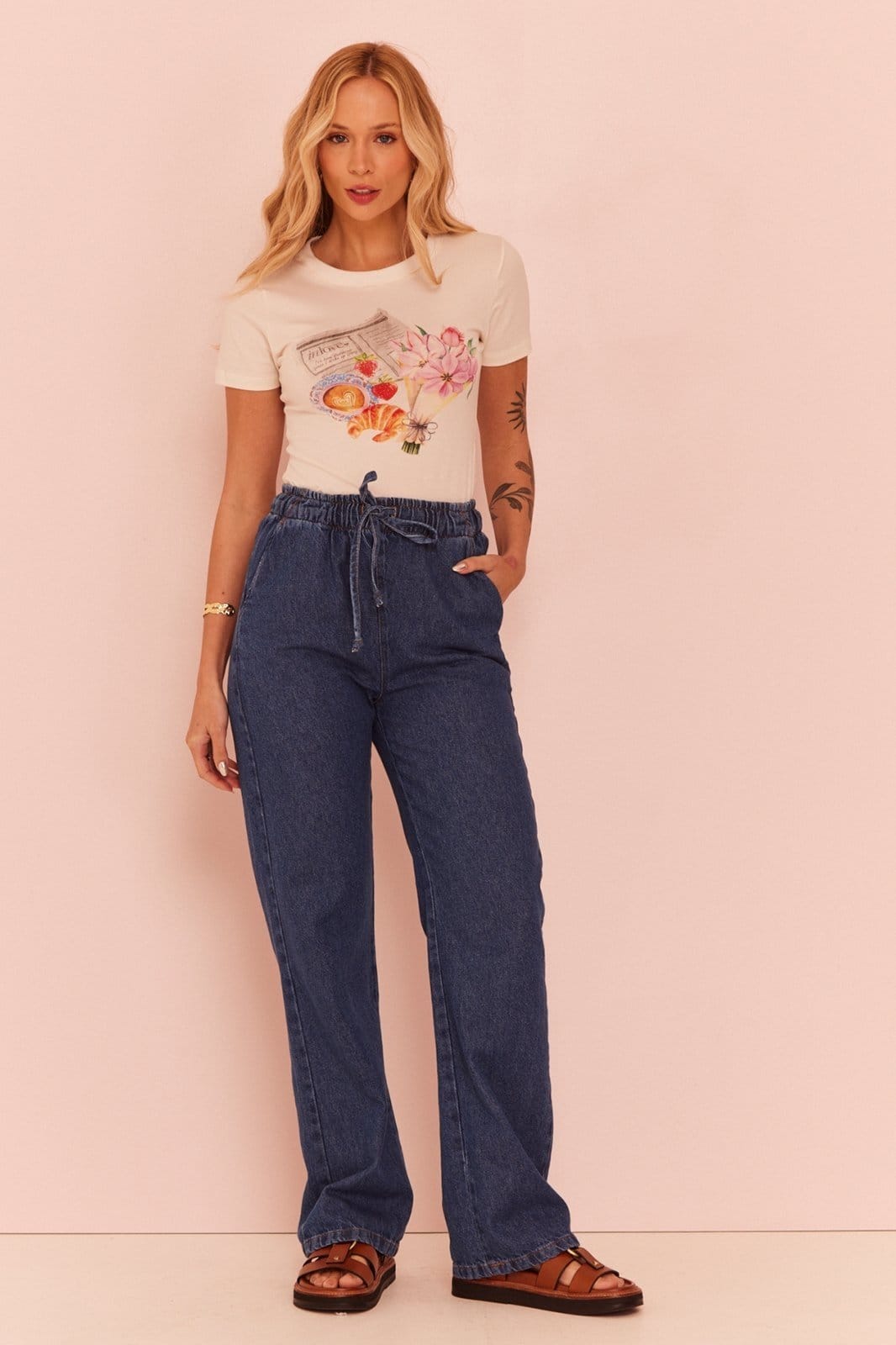 Vista 2 Calça In Love Jeans Sophia In Love azul