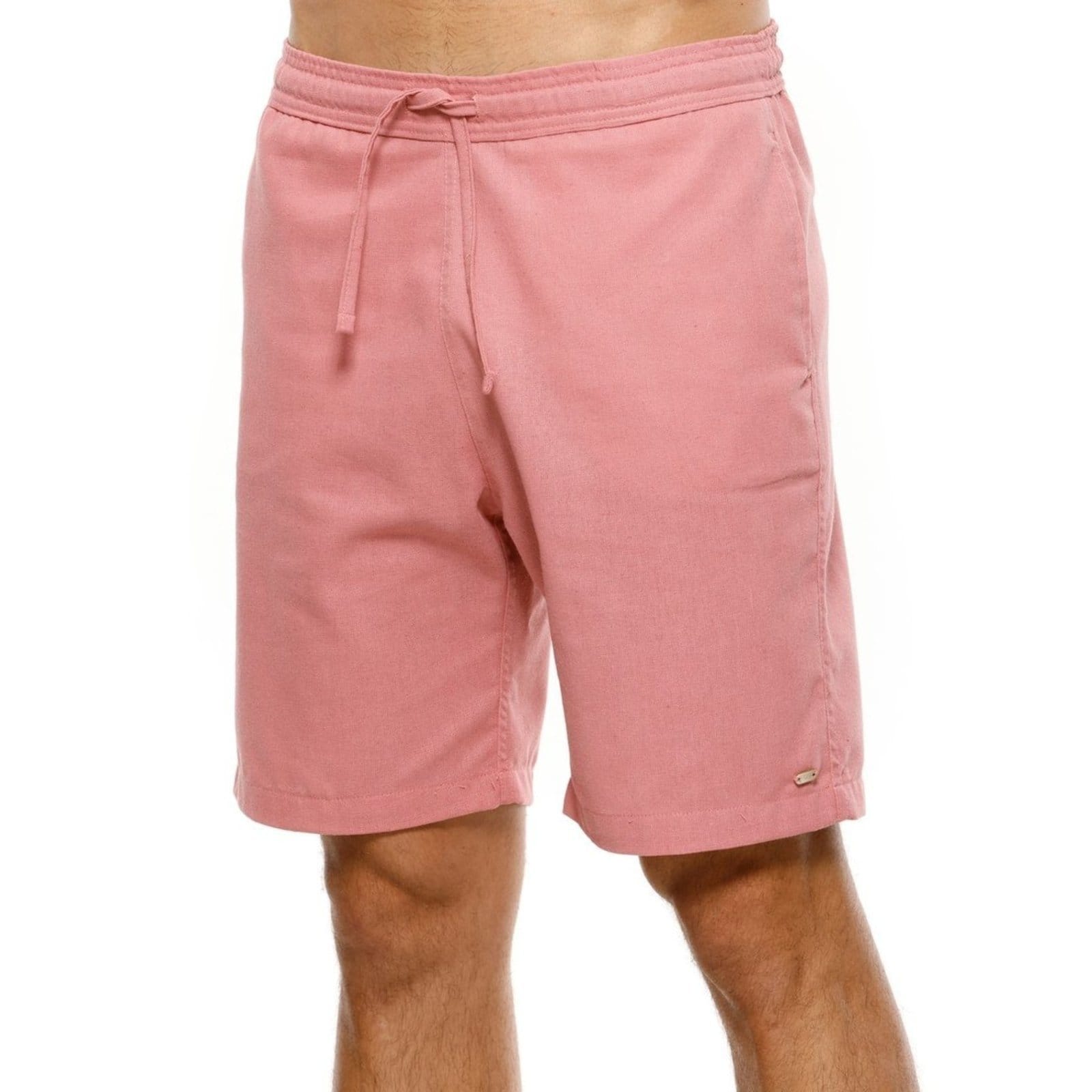 Vista principal Bermuda Masculina Passeio Linho Desing VLCS VLCS VIOLAÇÕES rosa
