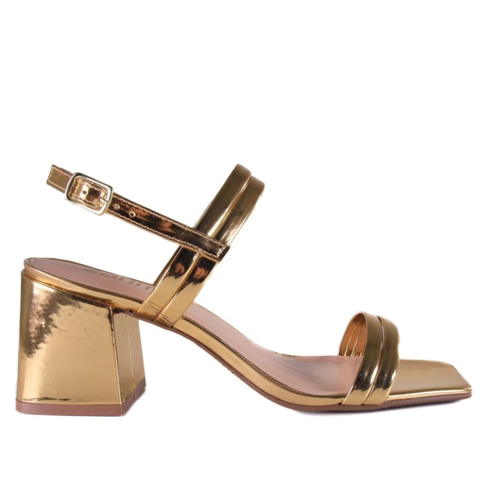 Vista principal Sandália Feminina Zariff Metalizada 1440-03 Espelhado Ouro Zariff incolor