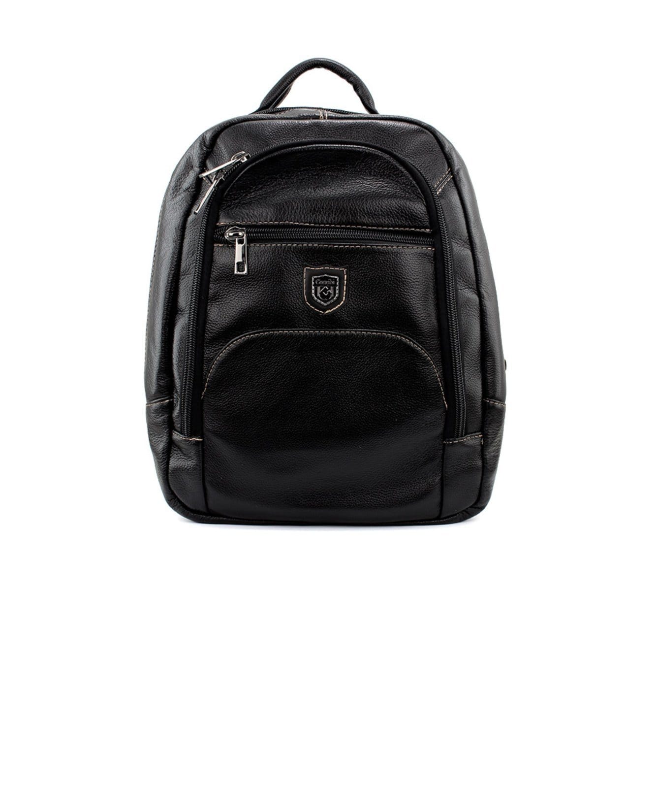 Vista principal Mochila Masculina Couribi Porta Notebook Couro Preto Pixolé incolor