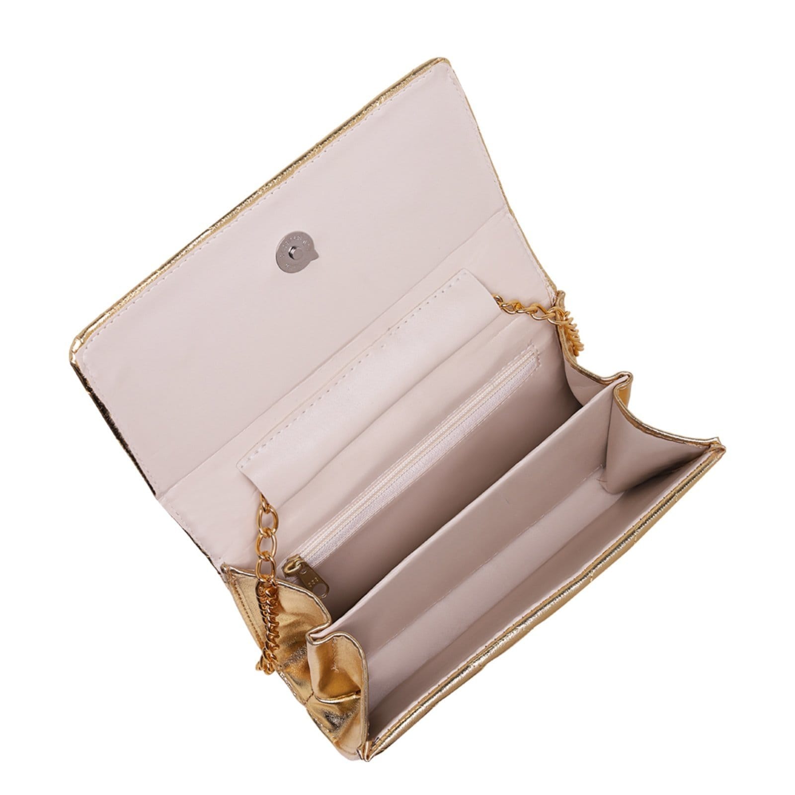 Bolsa Dourada Clutch Feminina Pequena Matelasse - 2