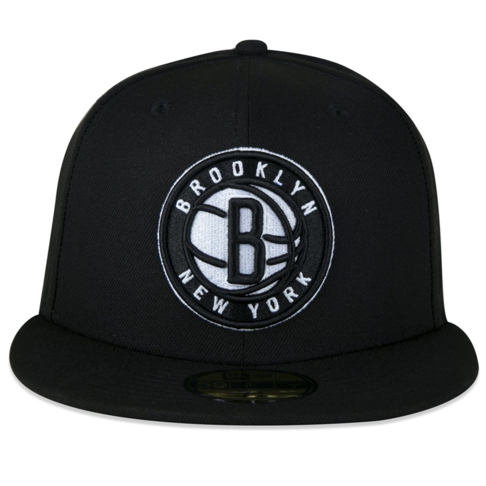 Vista 2 BONÉ NEW ERA 59FIFTY BROOKLYN NETS ABA RETA FITTED new era preto