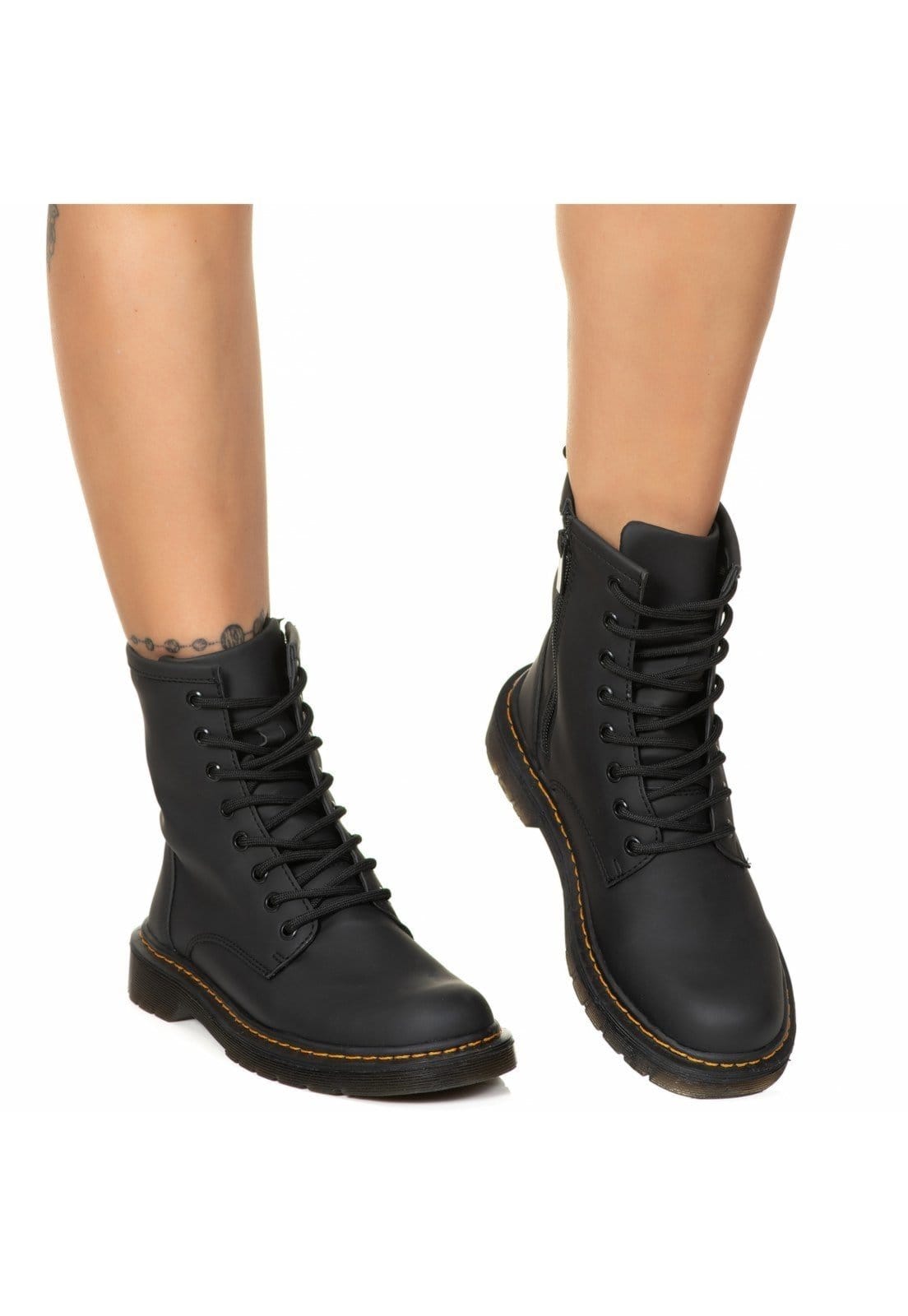 Vista 2 Coturno Inglês Estilo Veggie Fosco Baixa ESTILO VEGGIE SHOES preto