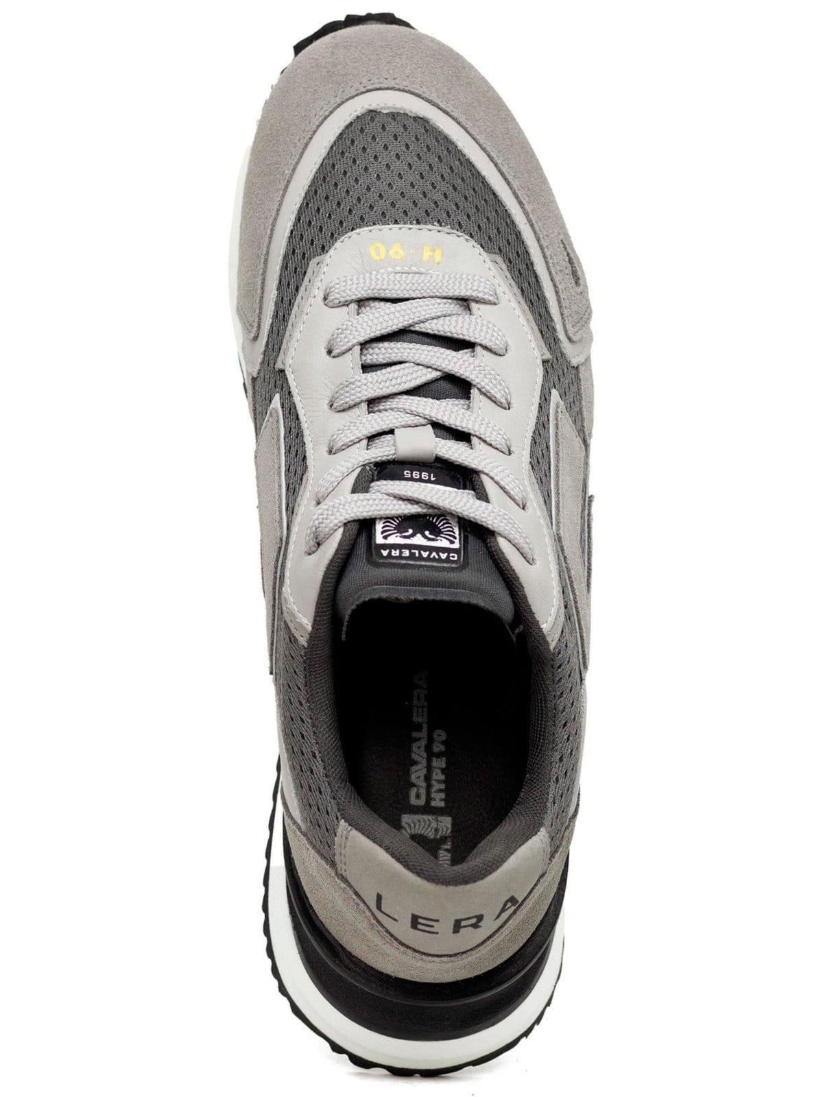 Vista 2 Tênis Sneaker Masculino Cavalera Hipe 90 Reflex Couro Cadarço Titanio Cavalera cinza