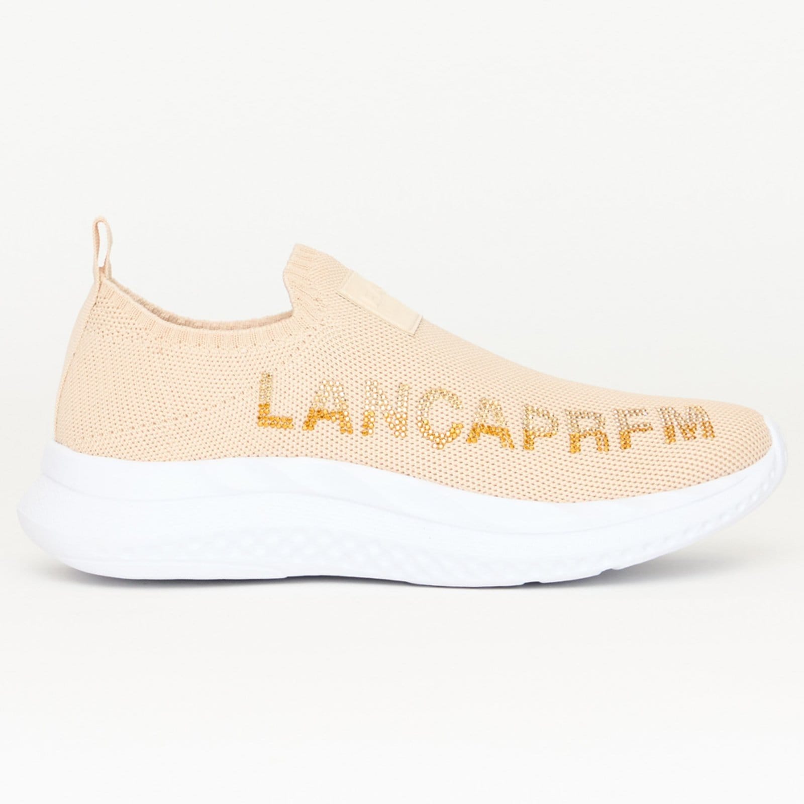 Vista principal Tênis Easy Lança Perfume Enfeite Brilho Ou25 Feminino Easy Lança perfume bege